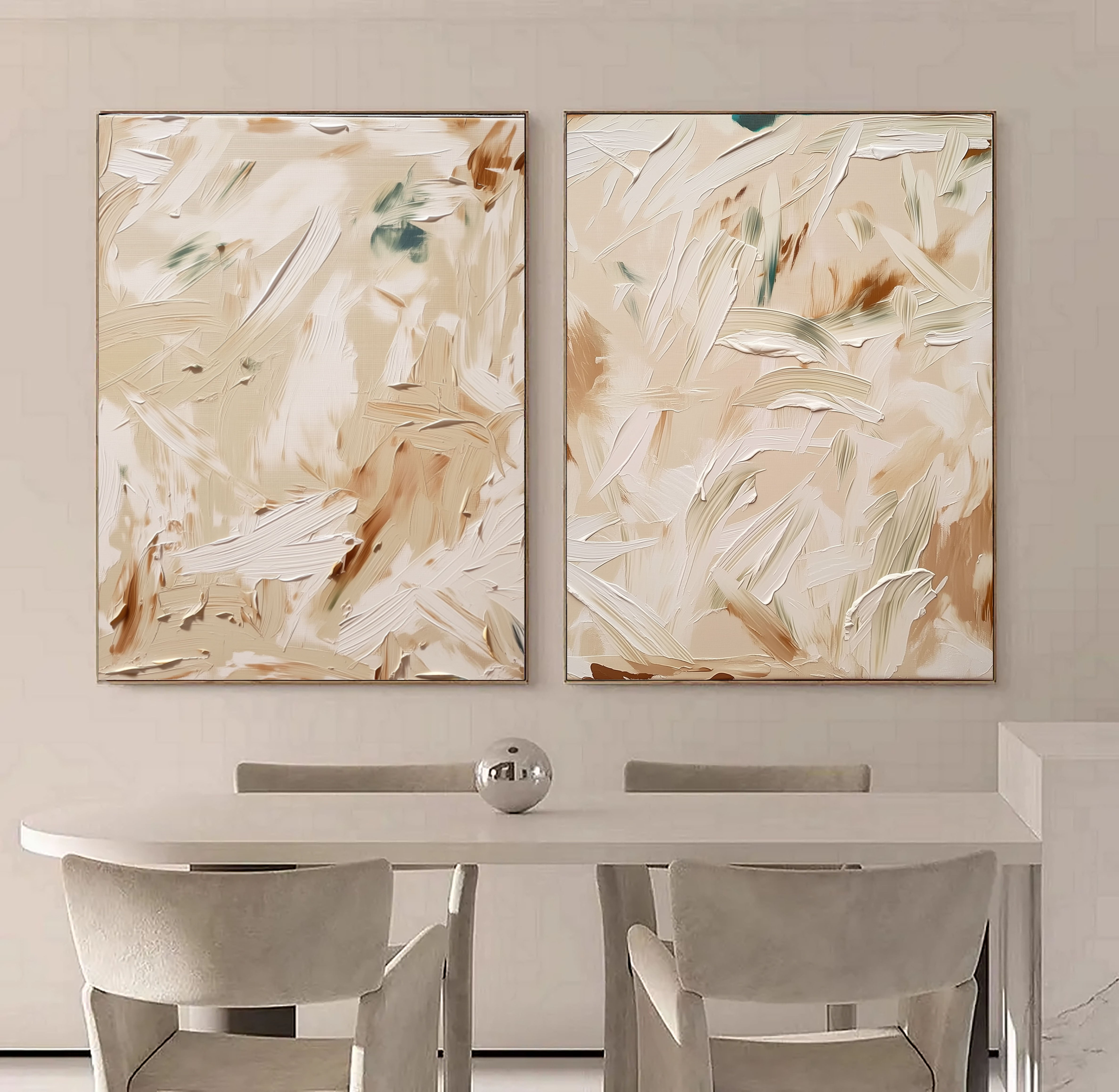 Earthy Brushstroke Harmony | Neutral Tones