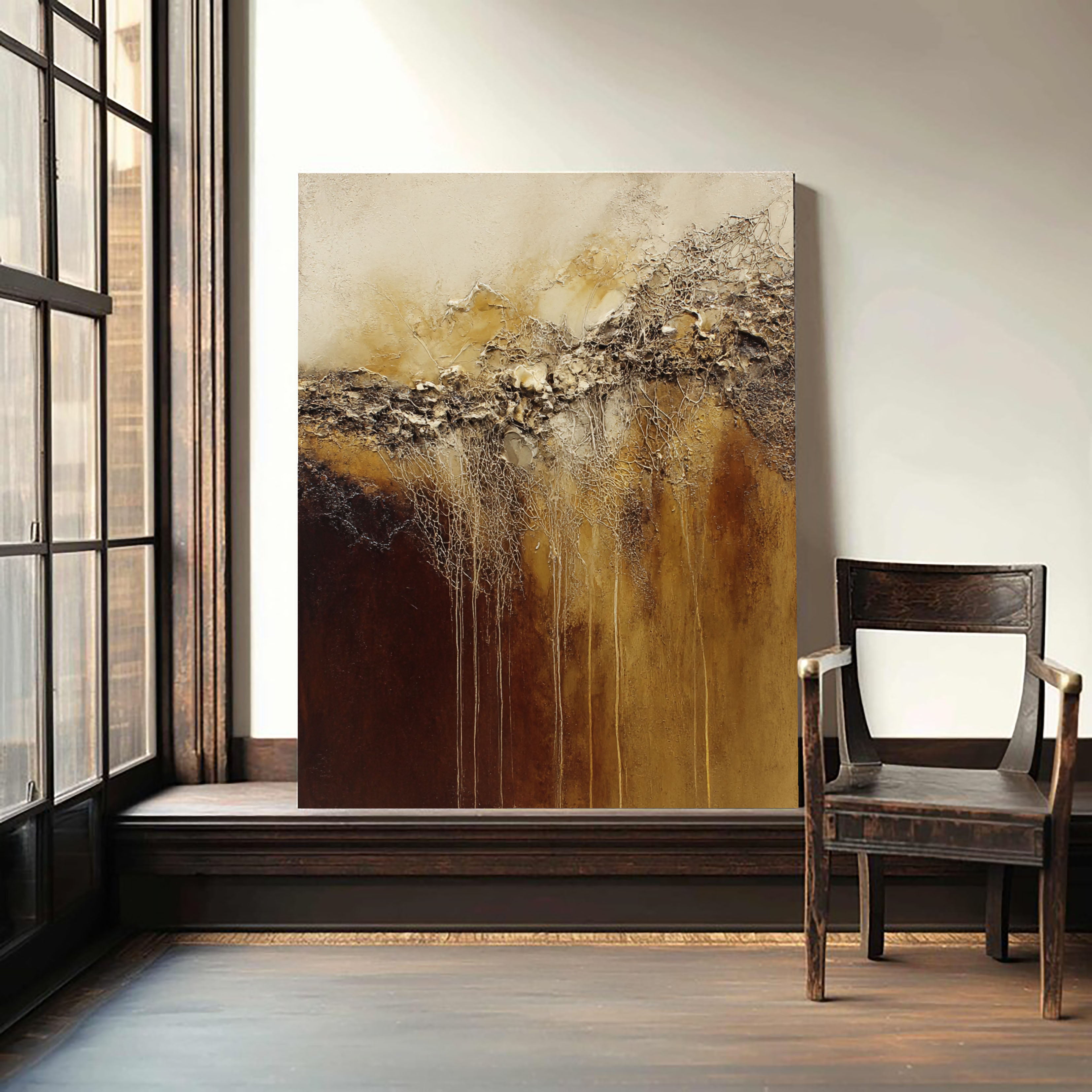 Textured Rooted Veins | Bronze Ivory