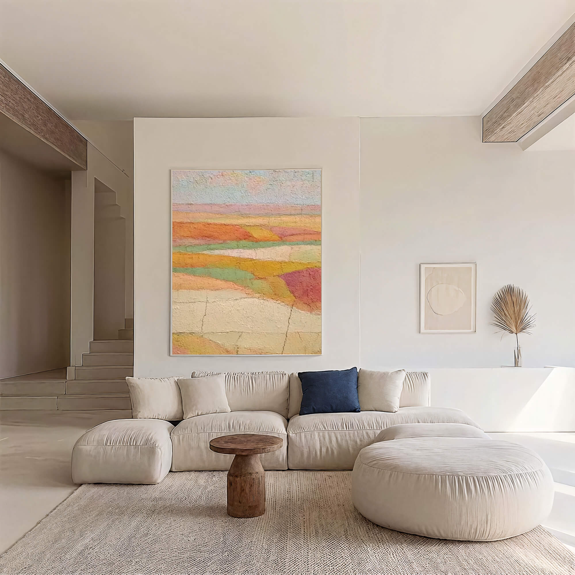 Textured Pastoral Vista | Warm Hues