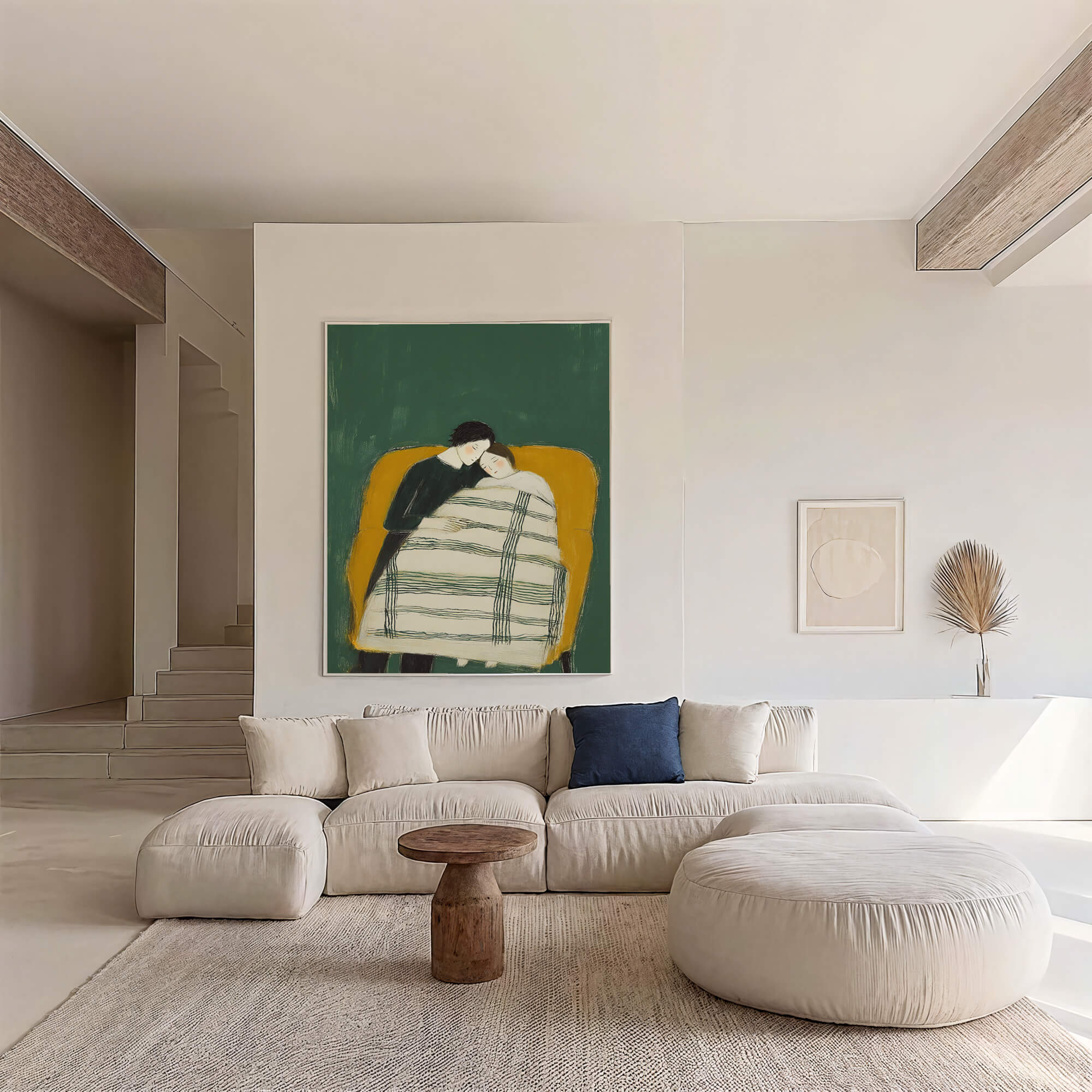 Textured Couple's Embrace | Green Gold
