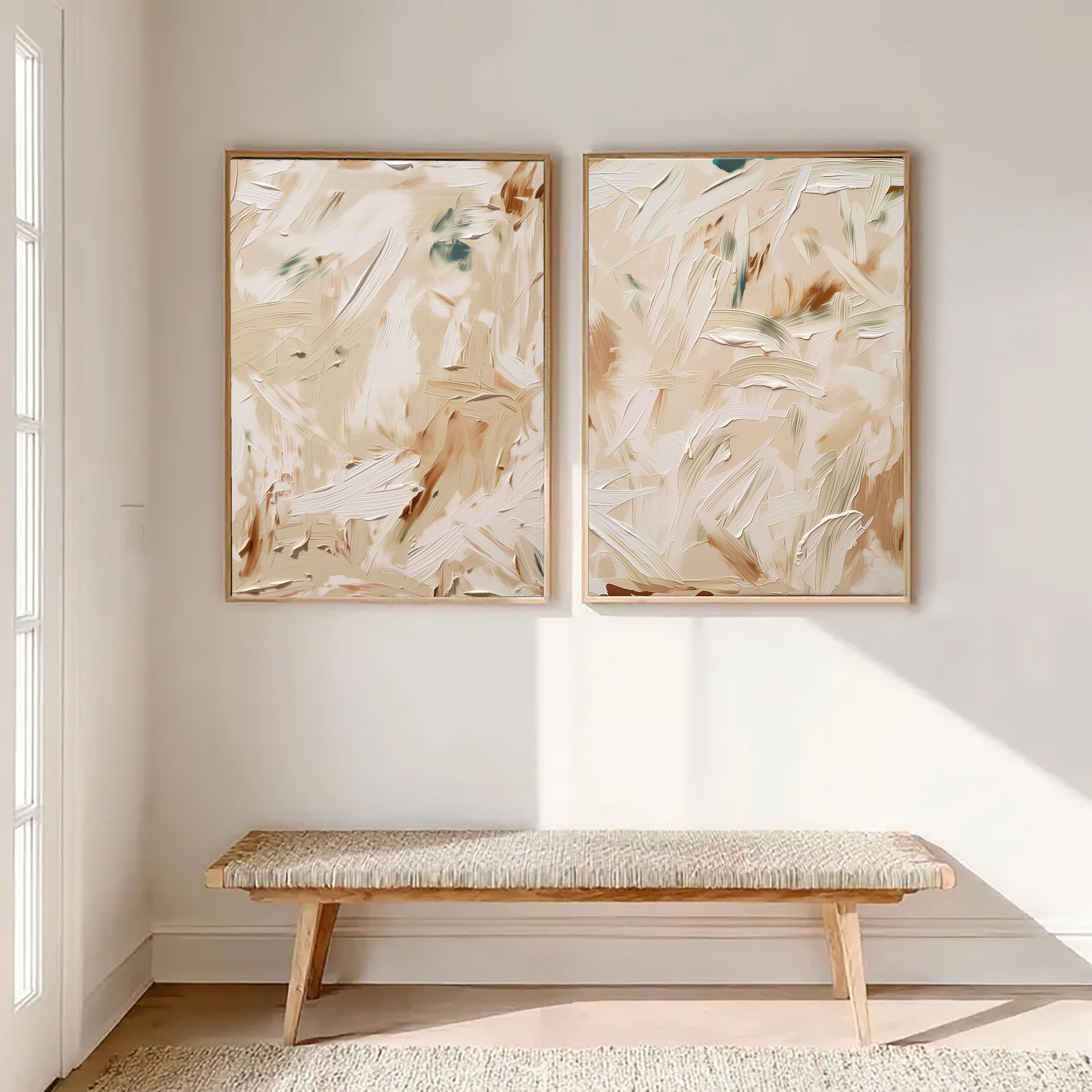 Earthy Brushstroke Harmony | Neutral Tones