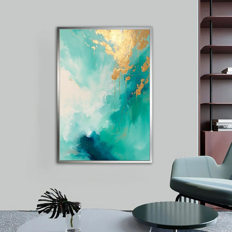 Gilded Teal Dreams | Ocean Glow