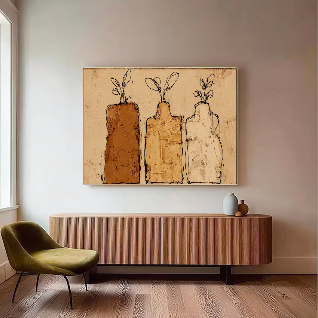 Textured Neutral Vases | Terracotta Ivory