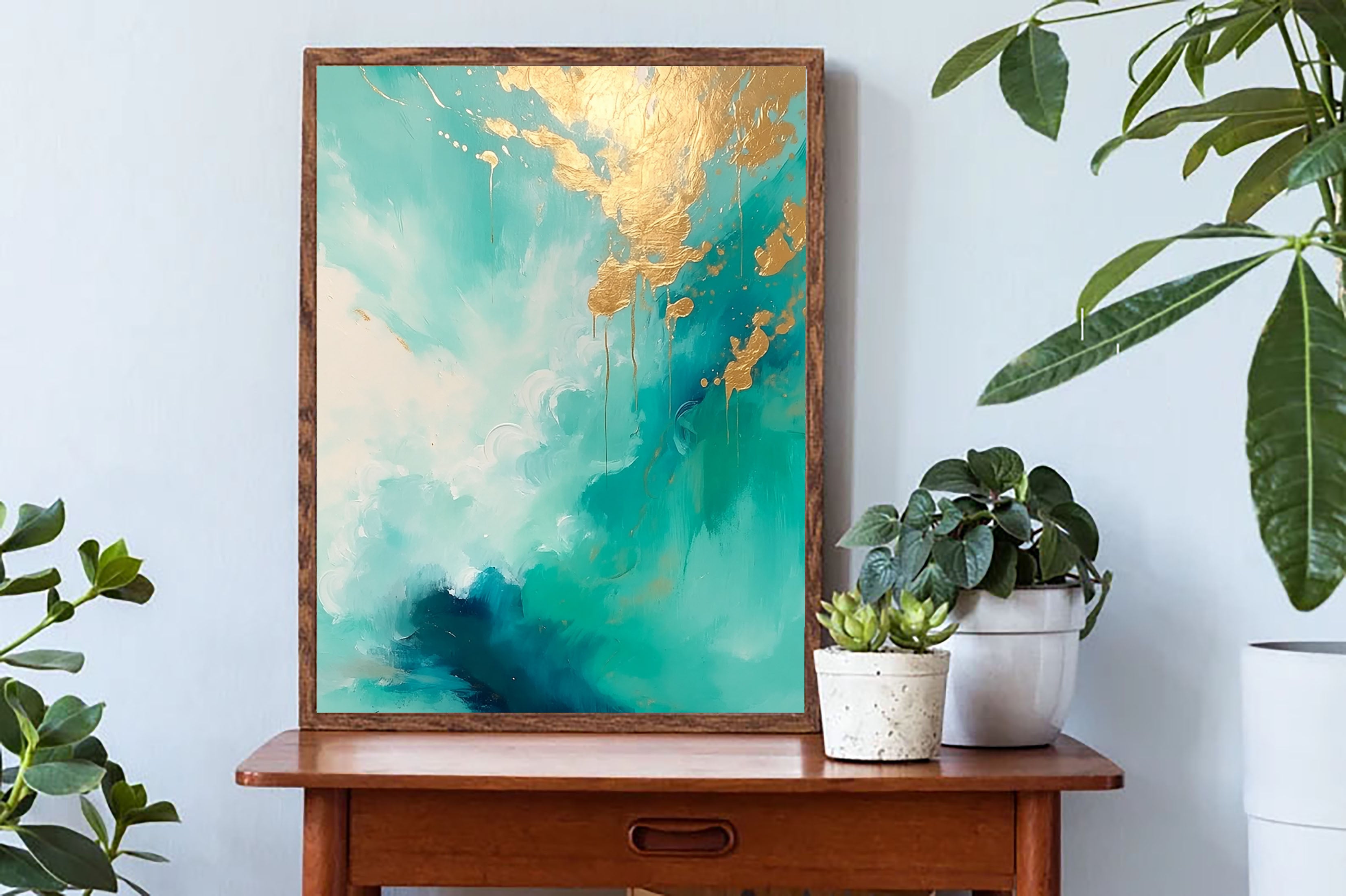 Gilded Teal Dreams | Ocean Glow