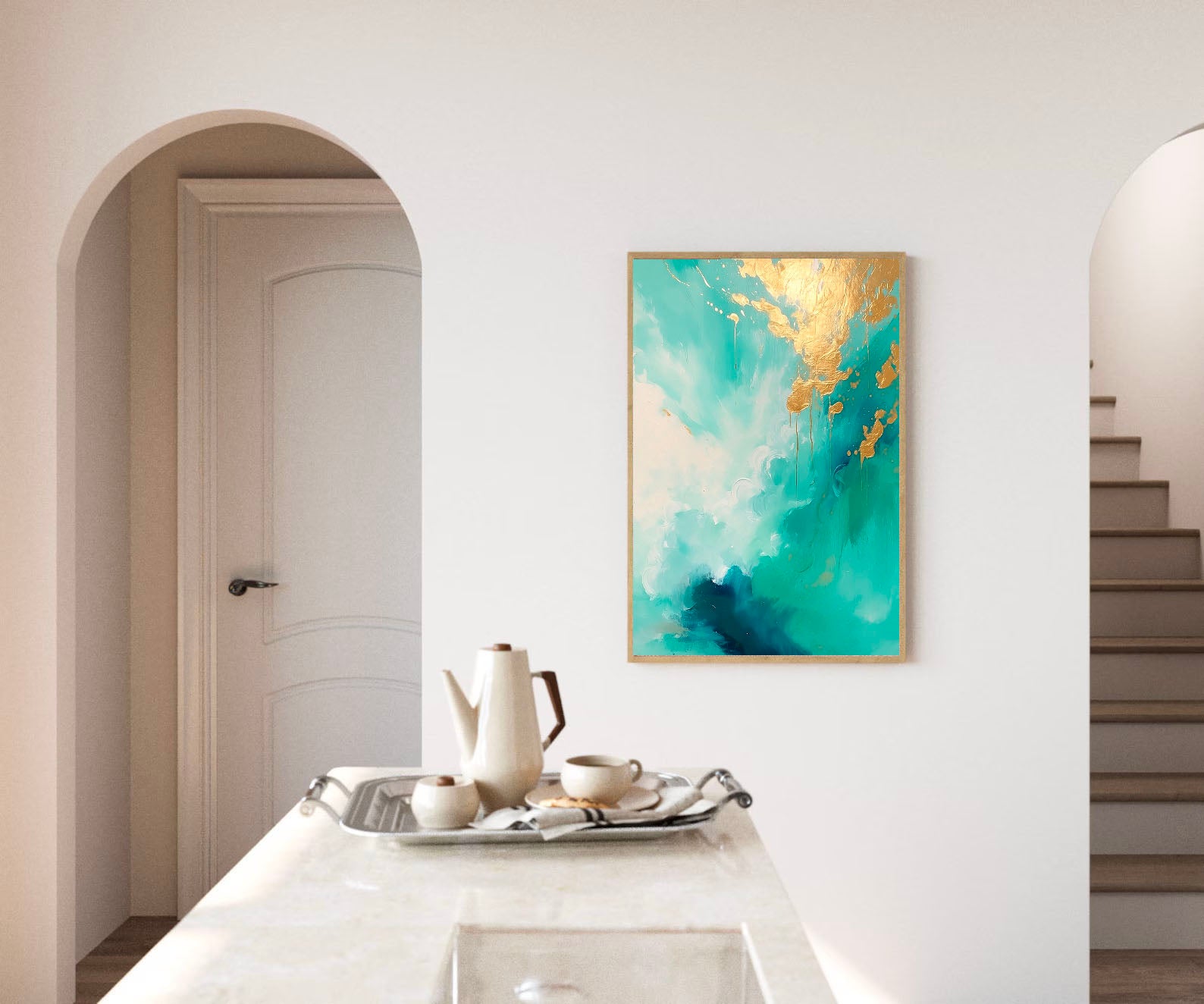 Gilded Teal Dreams | Ocean Glow