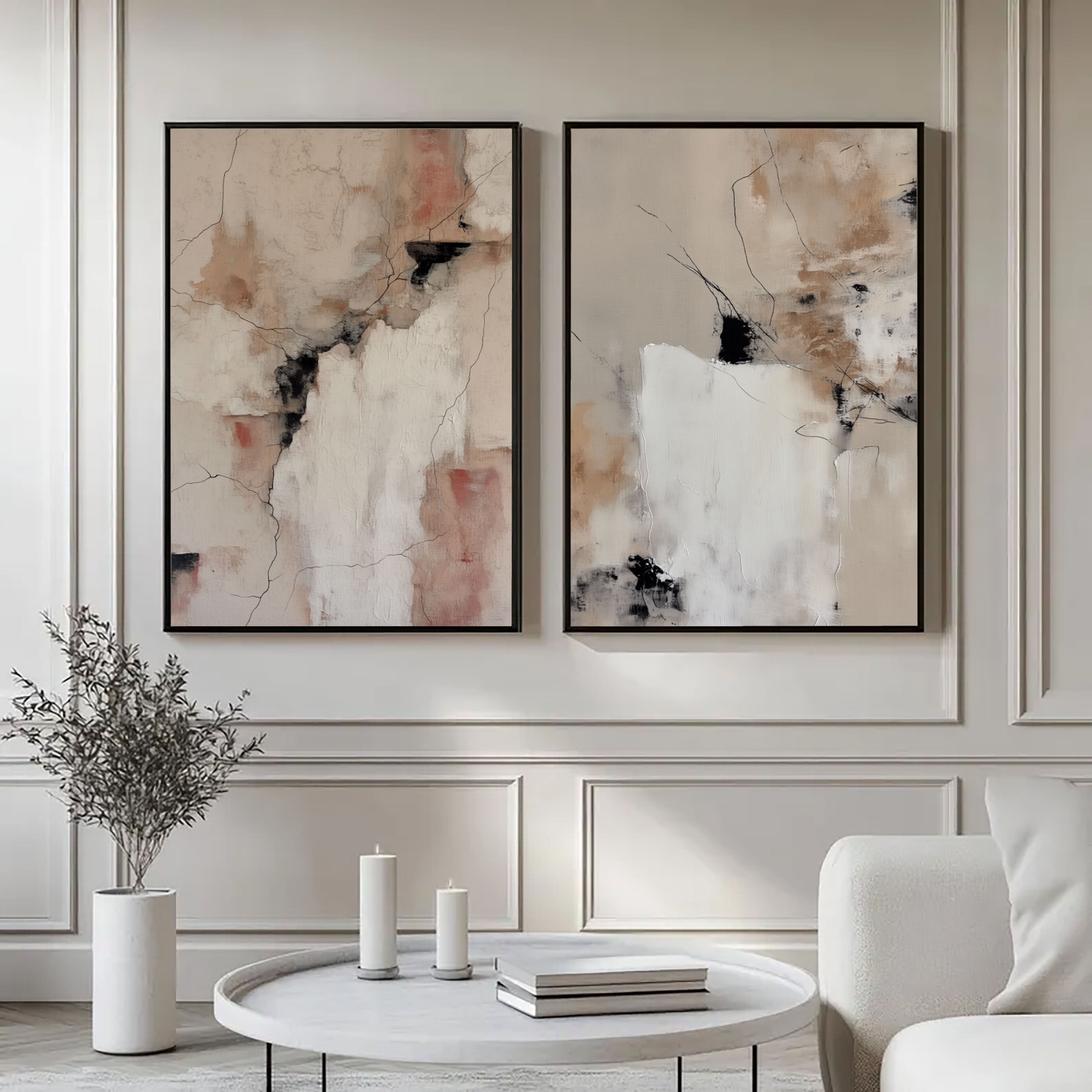 Cracked Earth Tones | Abstract Duality