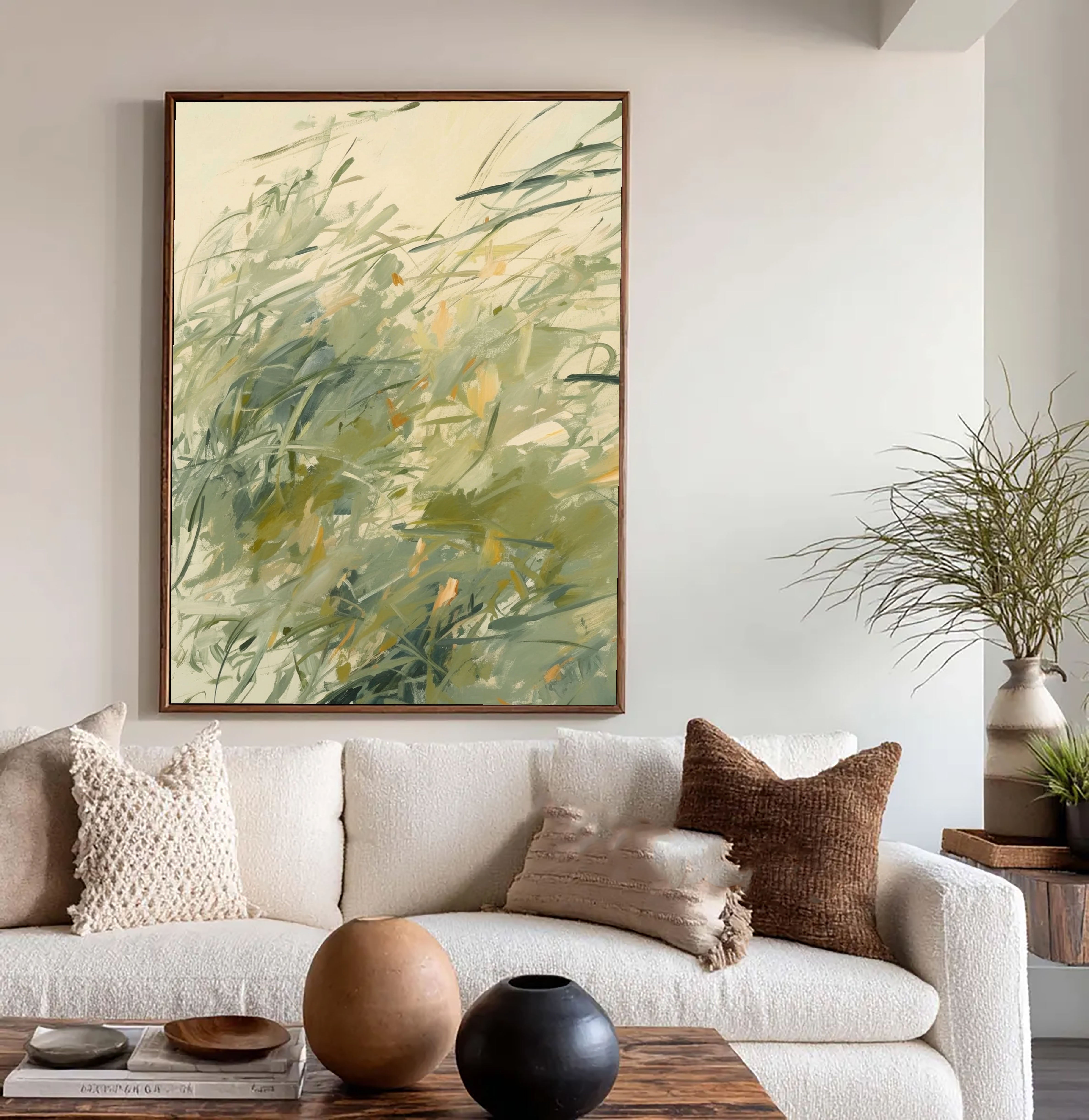 Textured Meadow Breeze | Sage Strokes