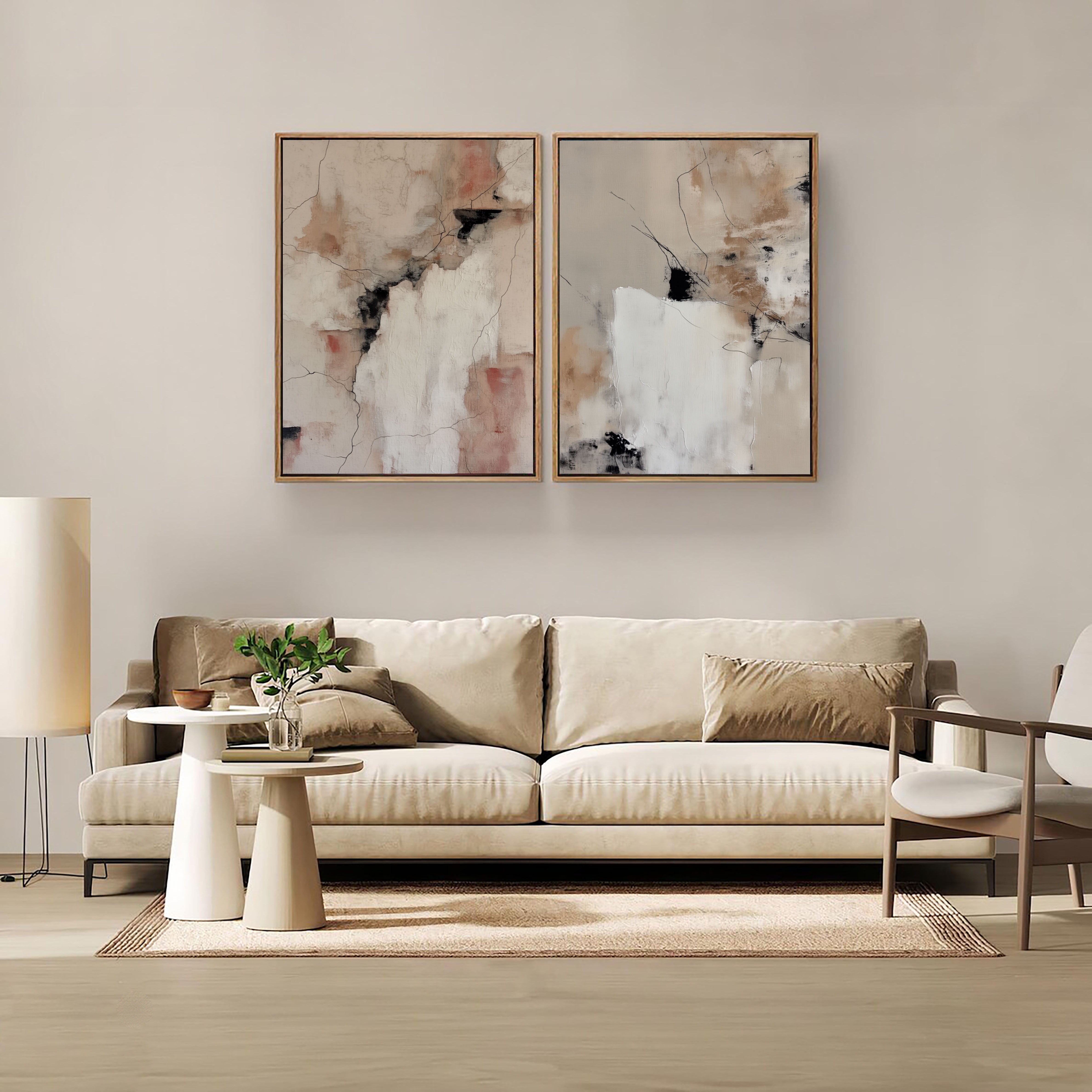 Cracked Earth Tones | Abstract Duality