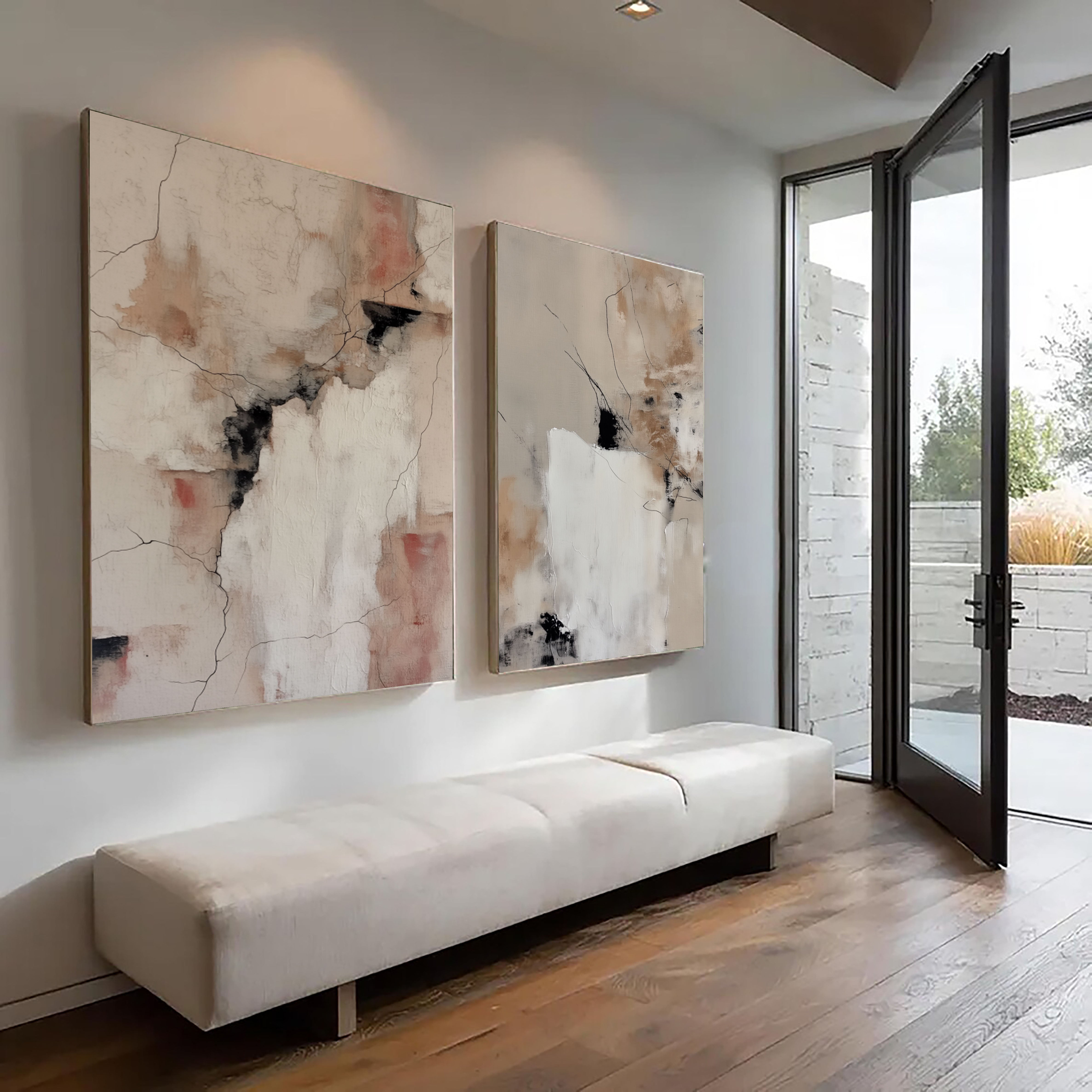 Cracked Earth Tones | Abstract Duality