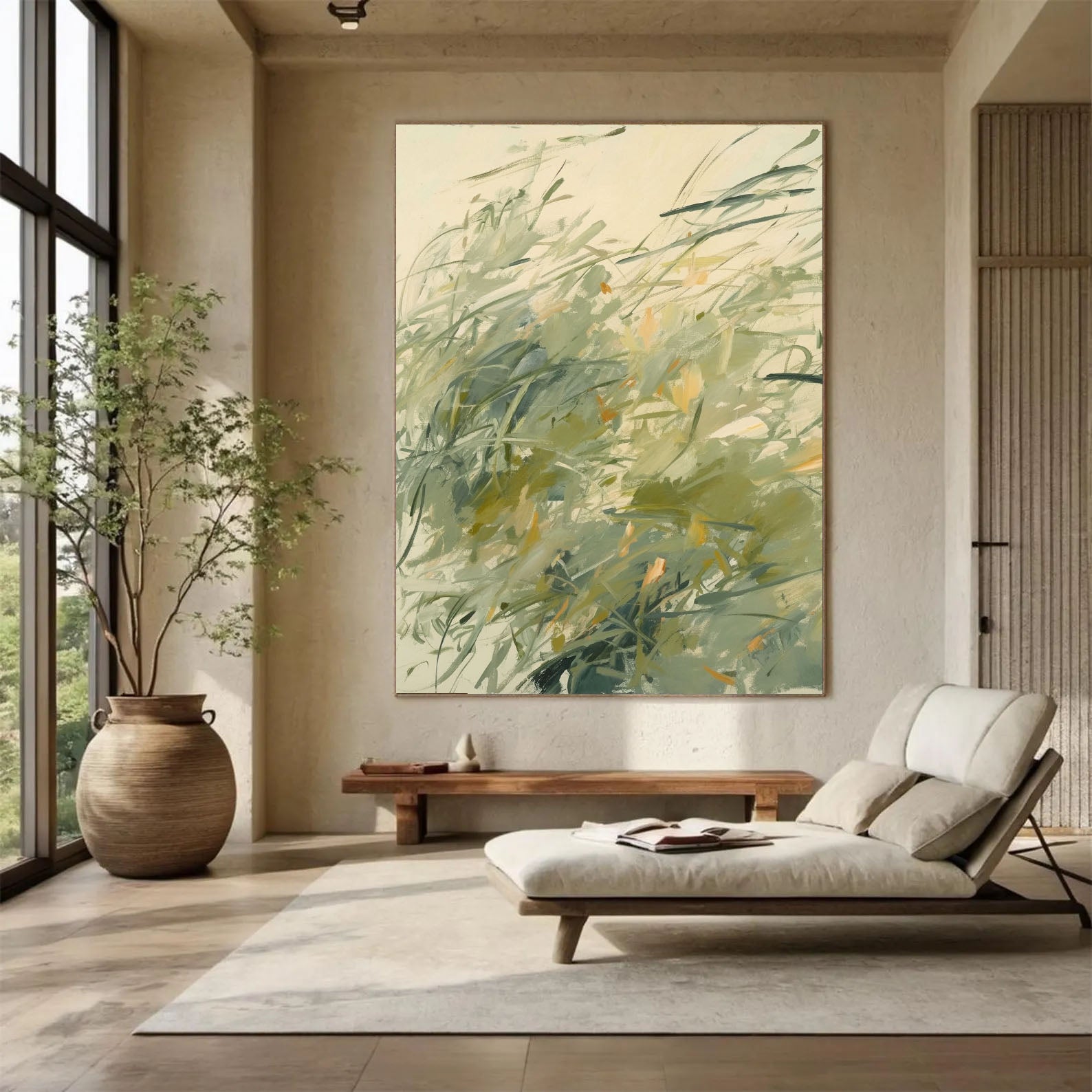 Textured Meadow Breeze | Sage Strokes