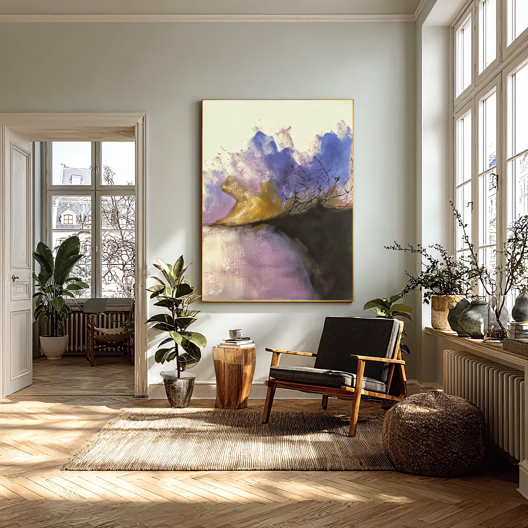 Textured Violet Luxury | Purple Gold