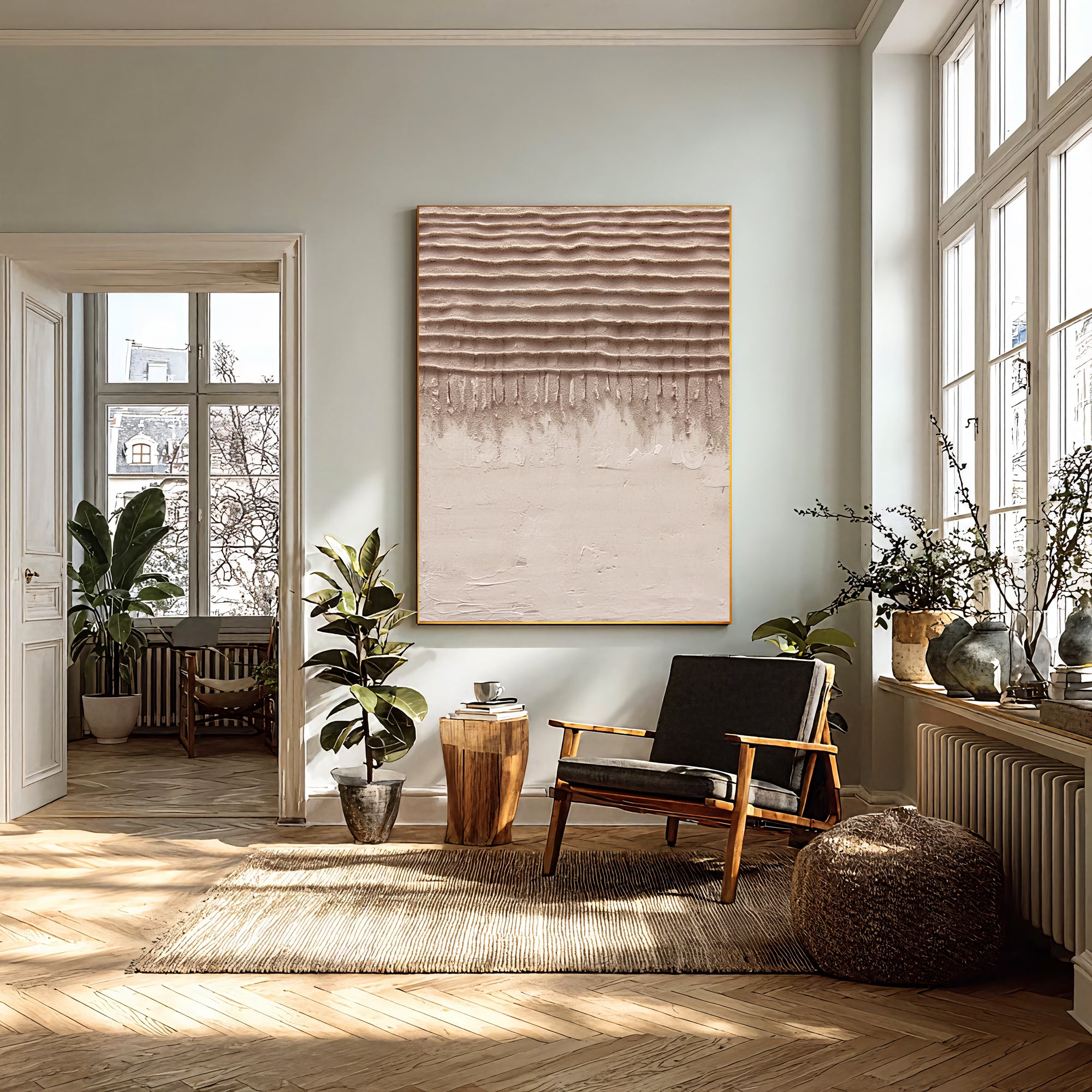 Textured Earthy Serenity | Beige Layers