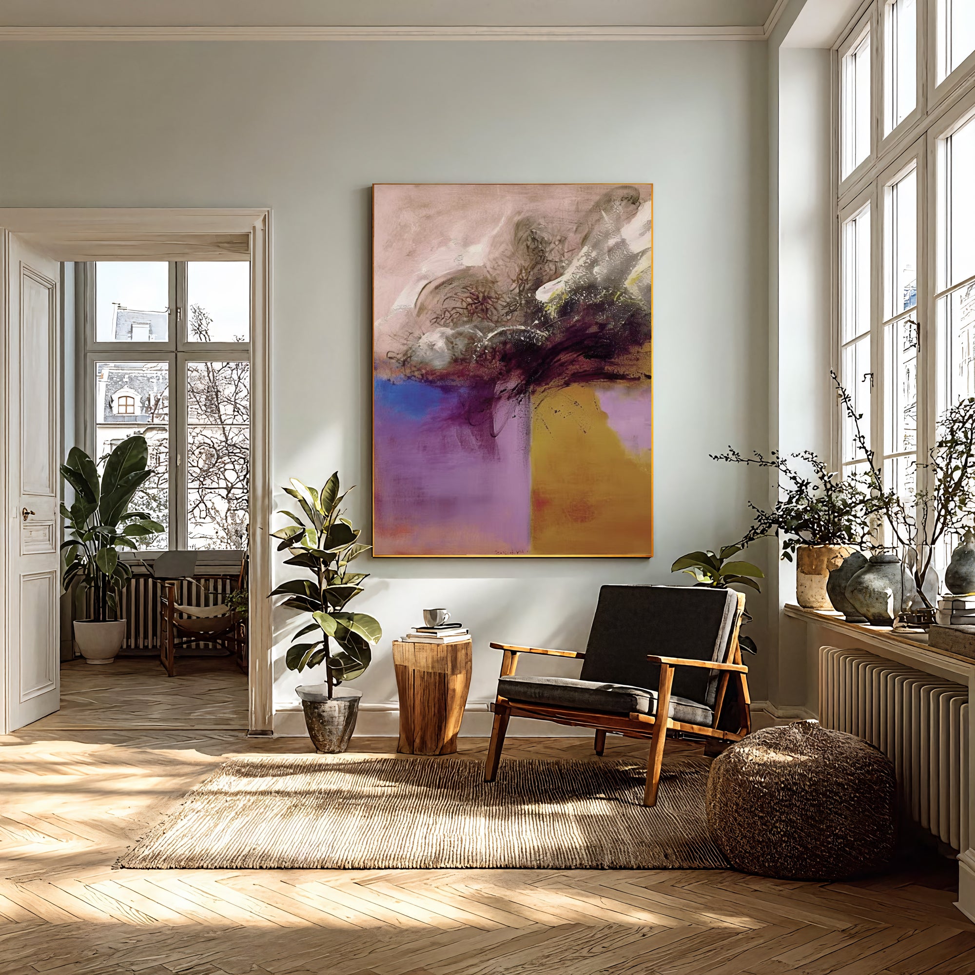 Textured Colorful Abstraction | Violet Hues