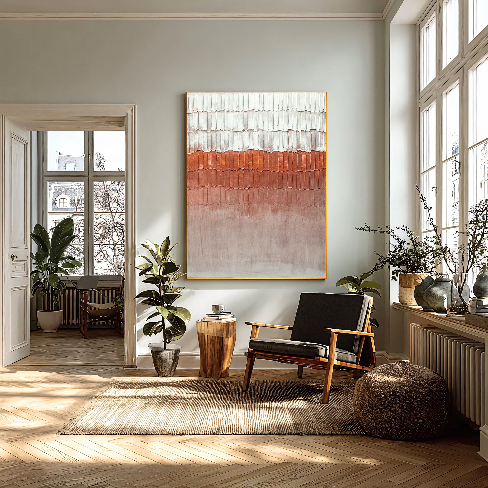 Textured Gradient Elegance | Rust Hues