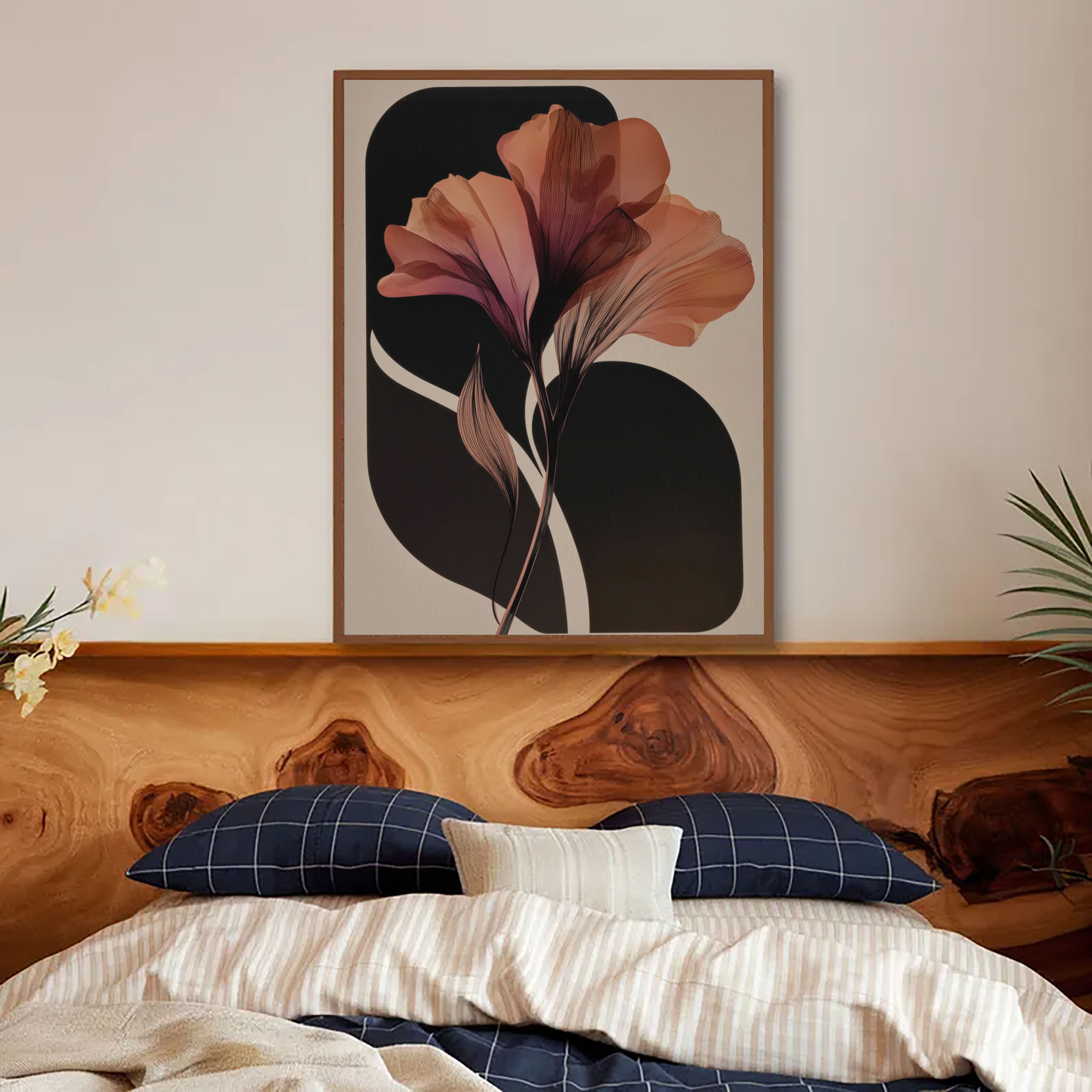 Translucent Floral Grace | Coral Bloom