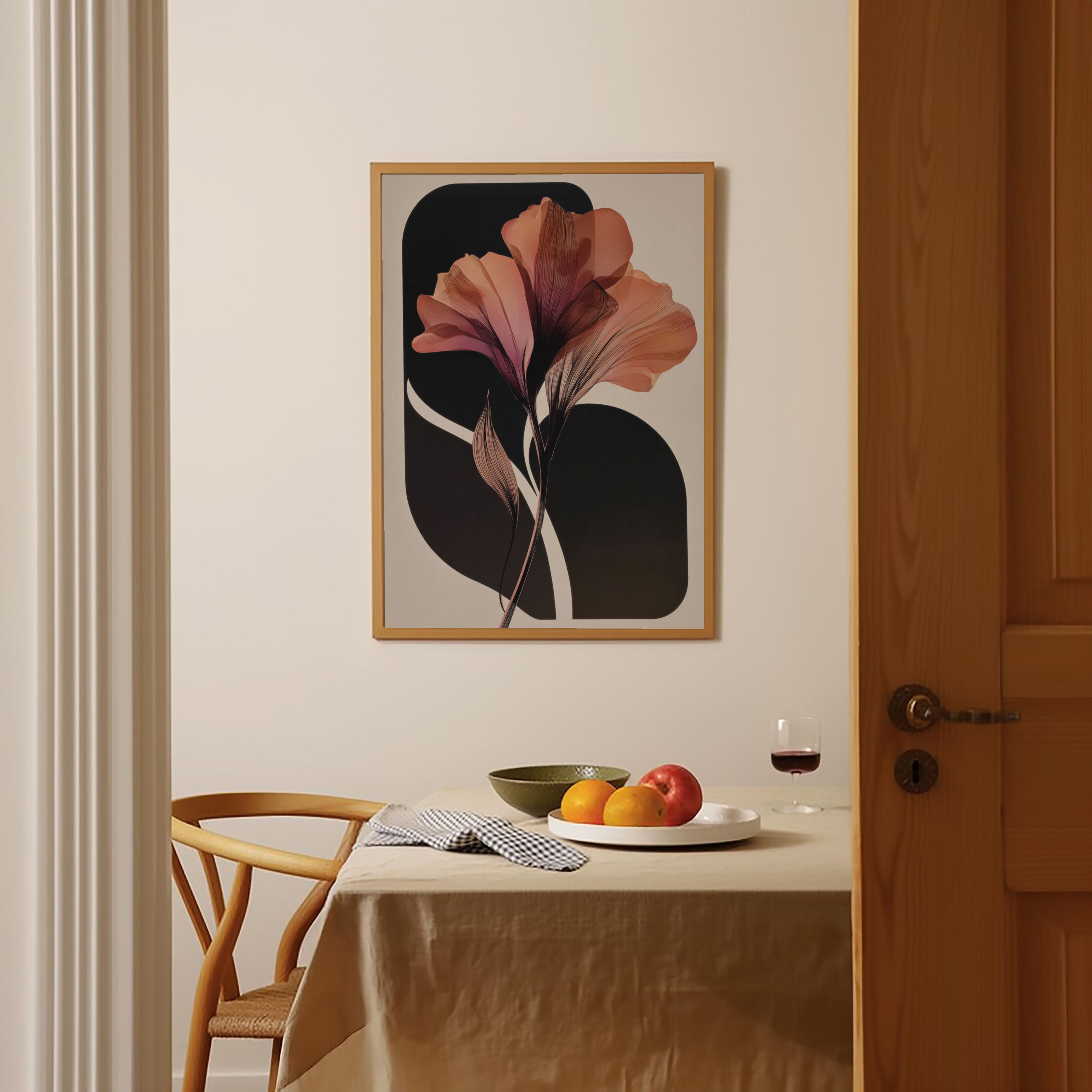 Translucent Floral Grace | Coral Bloom