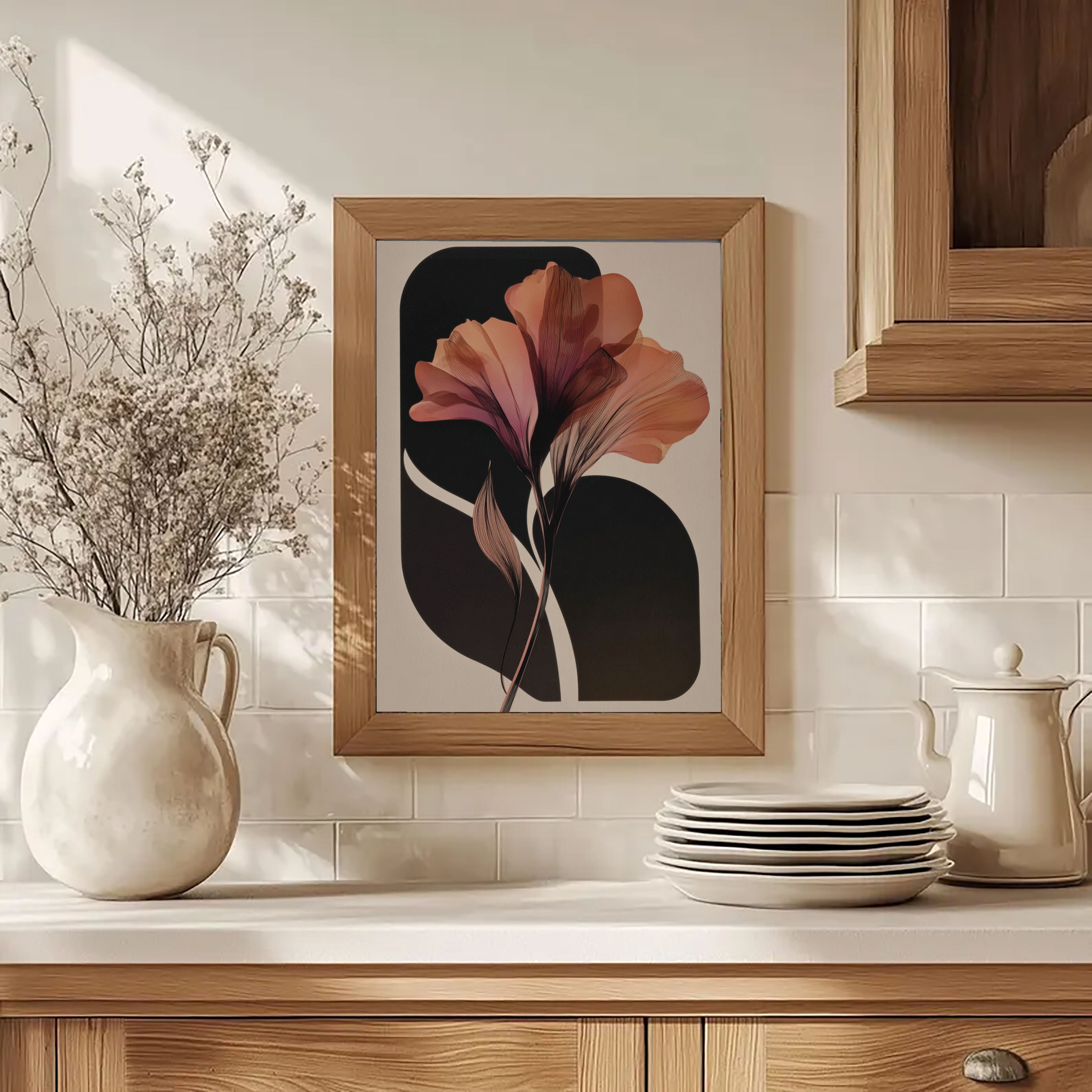 Translucent Floral Grace | Coral Bloom