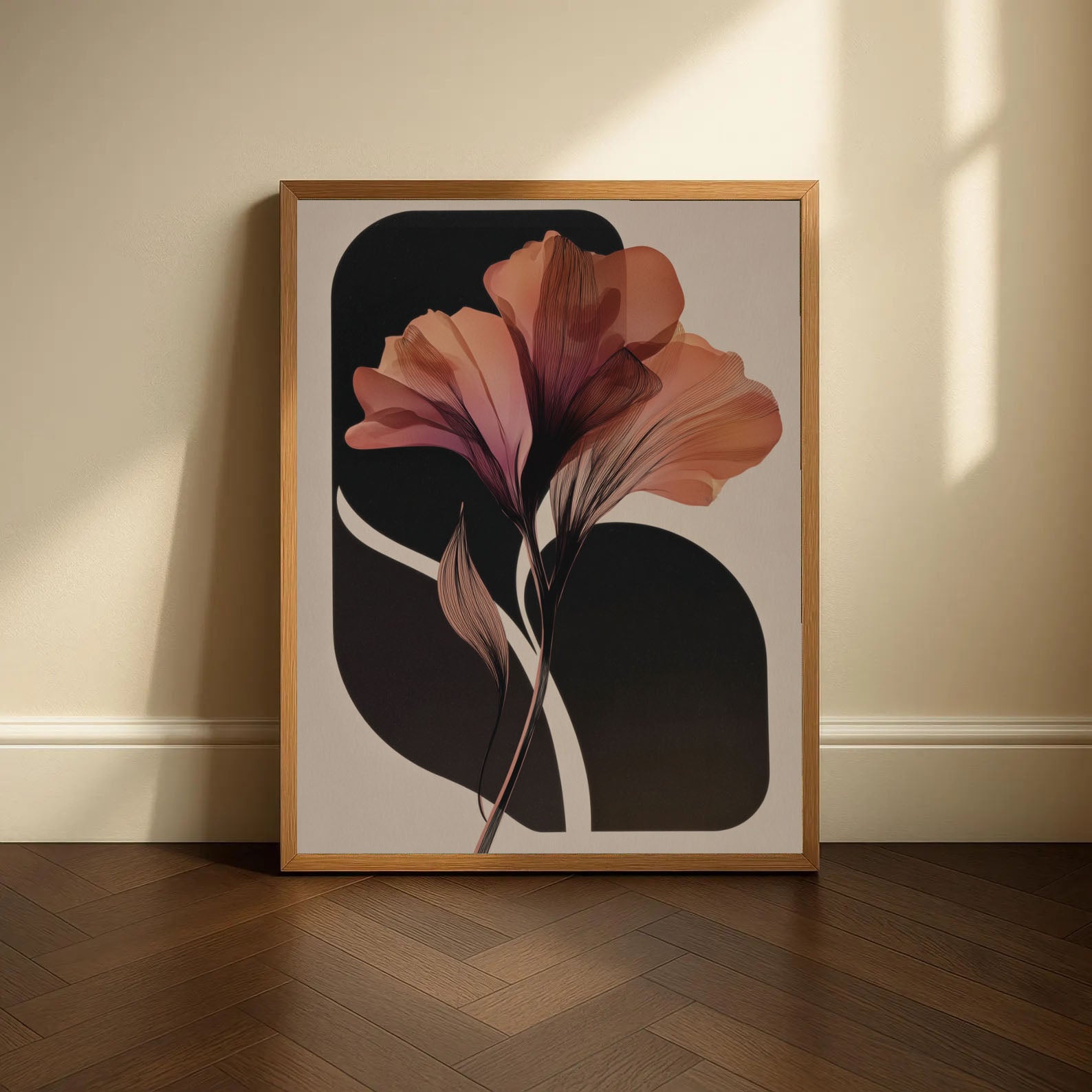 Translucent Floral Grace | Coral Bloom