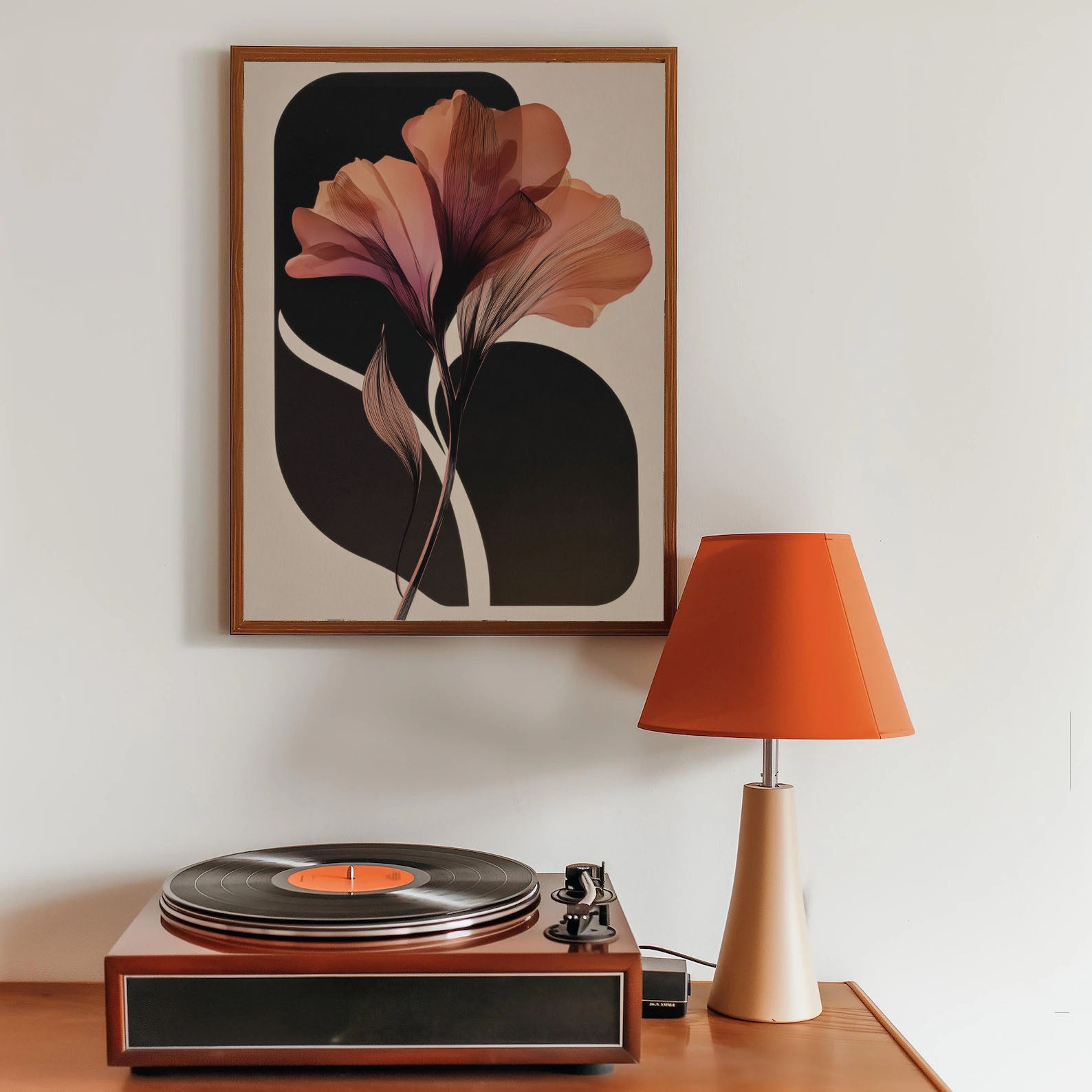 Translucent Floral Grace | Coral Bloom