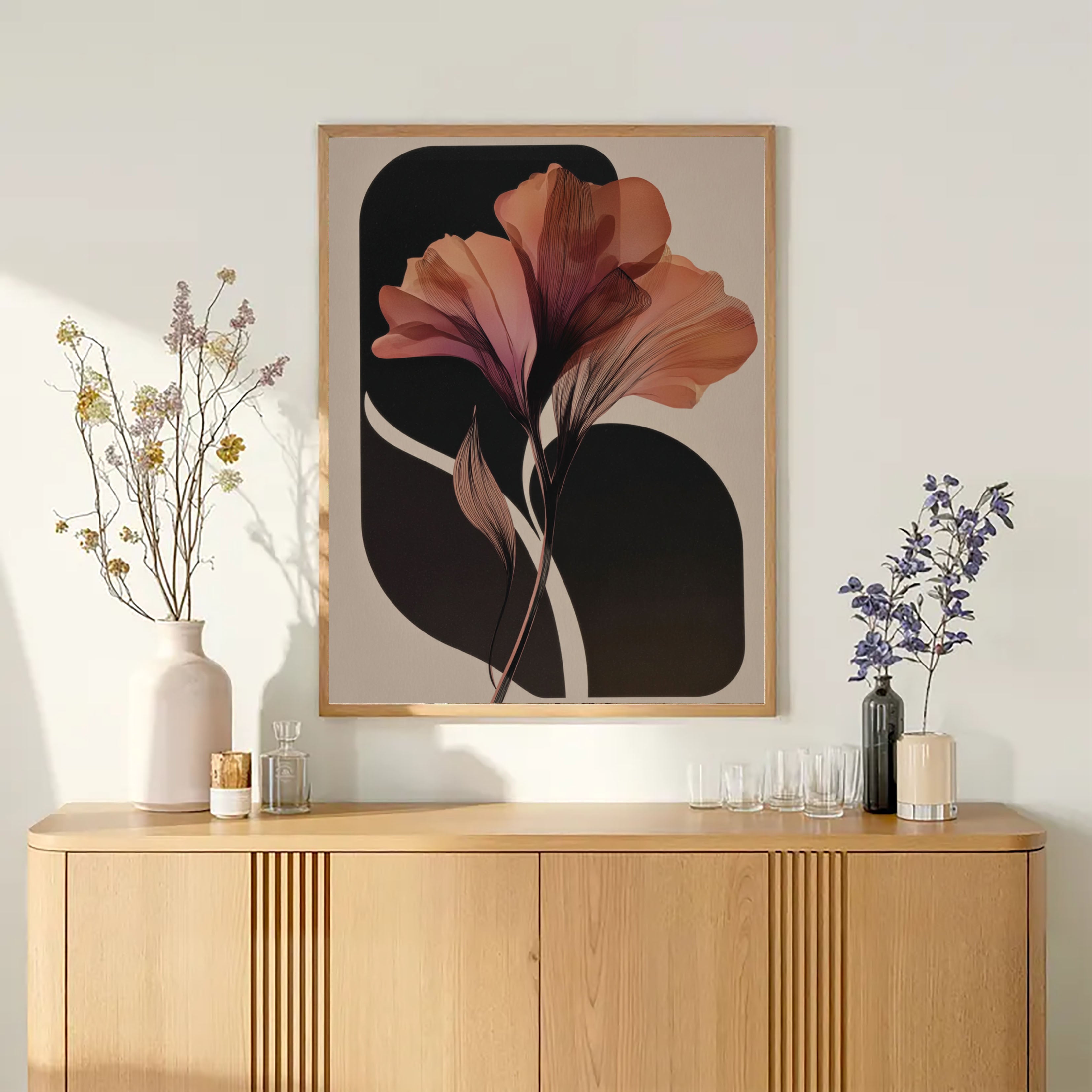 Translucent Floral Grace | Coral Bloom