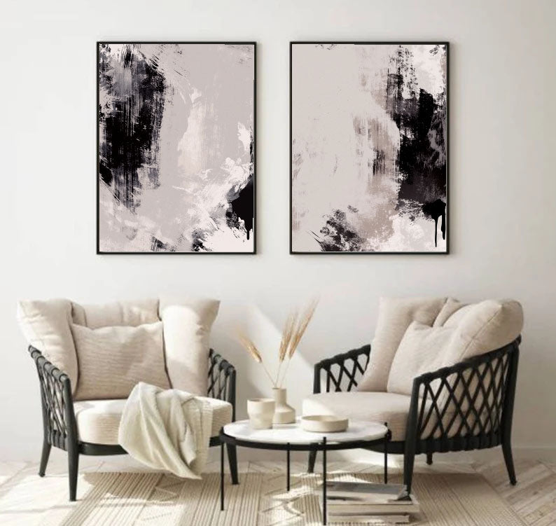 Bold Brushstroke Drama | Black White