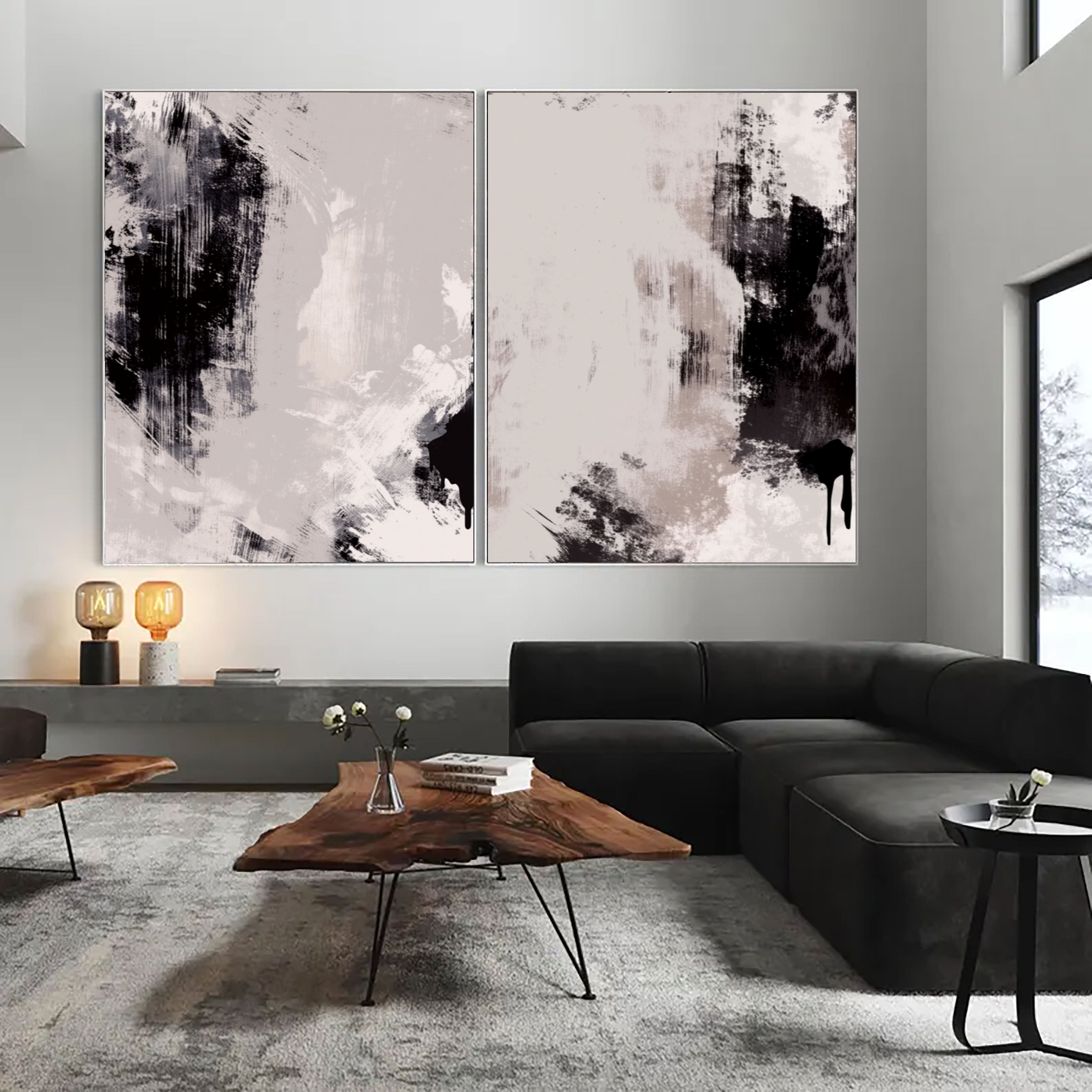 Bold Brushstroke Drama | Black White
