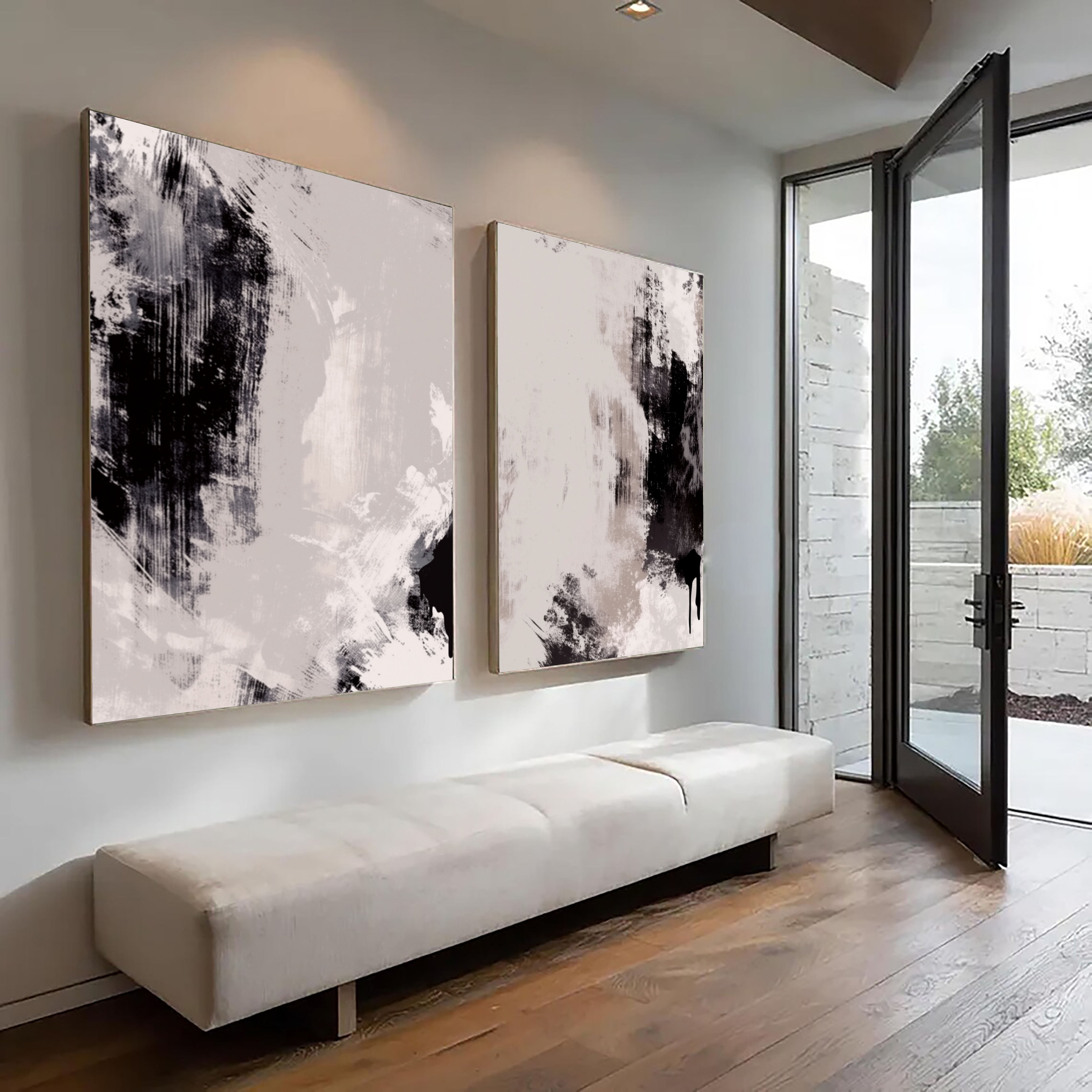 Bold Brushstroke Drama | Black White