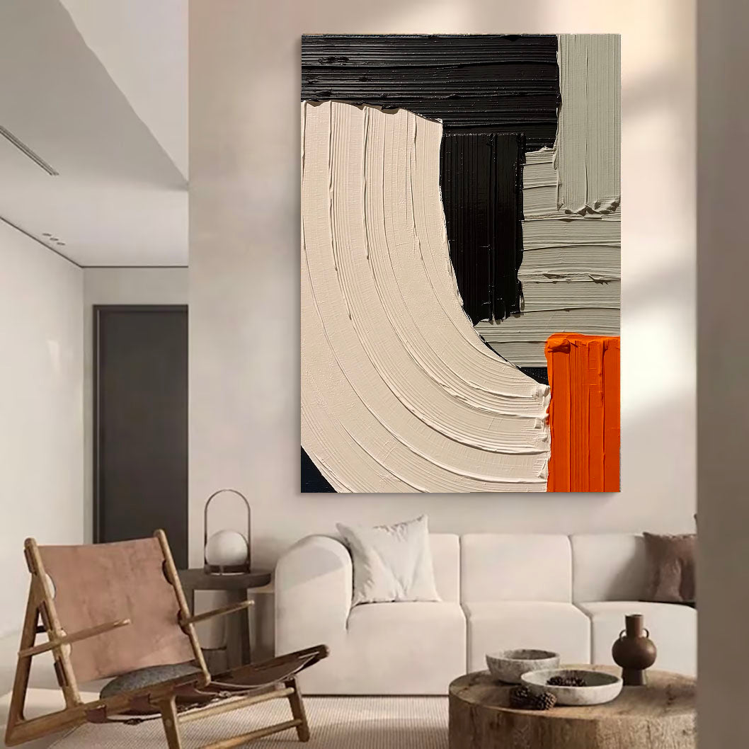 Textured Arc Dynamics | Tangerine Accent