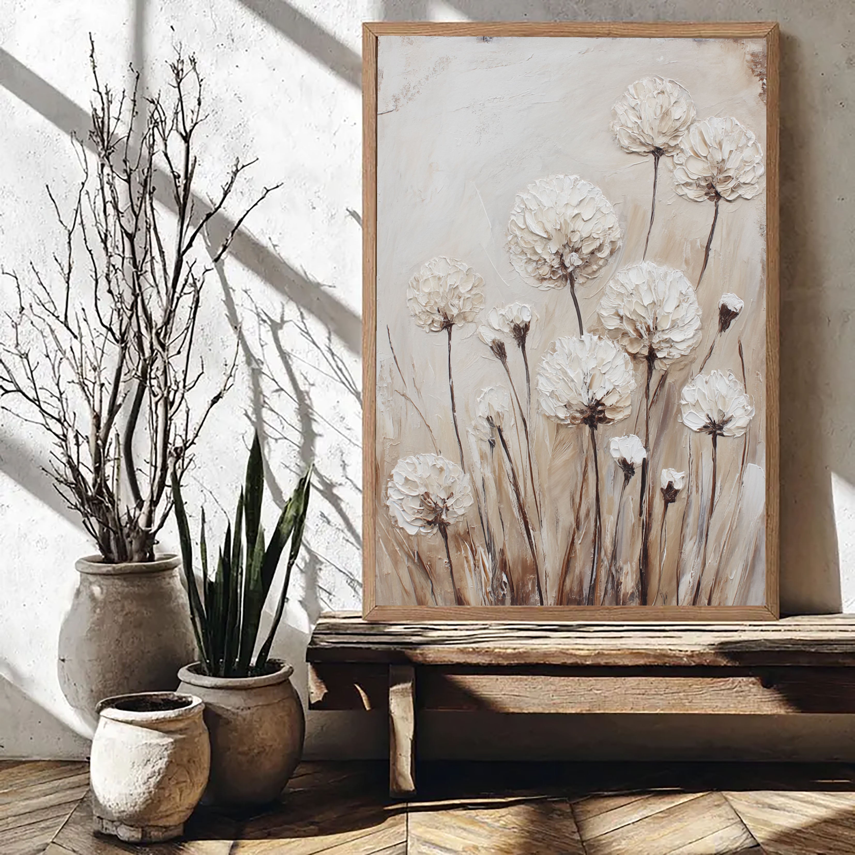 Textured Puff Blossoms | Cream Hues