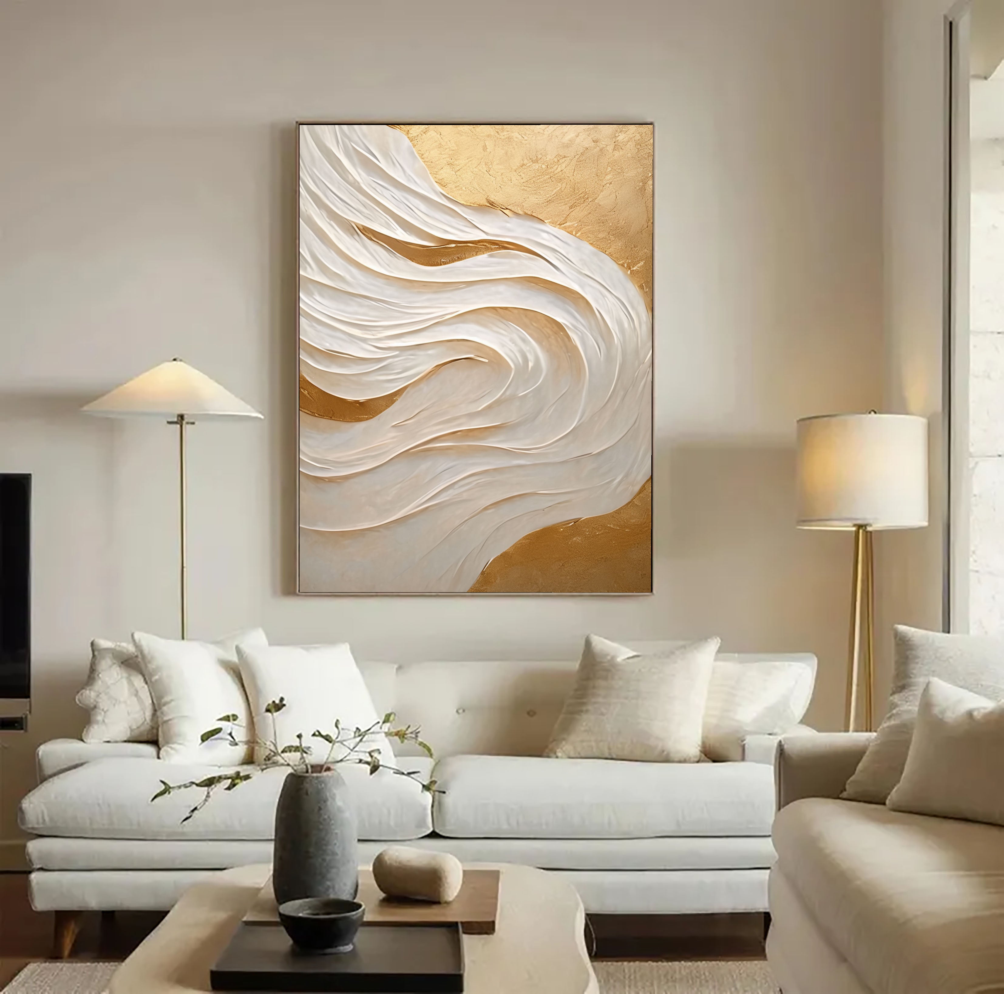 Textured Silk Flow | Gilded Tide