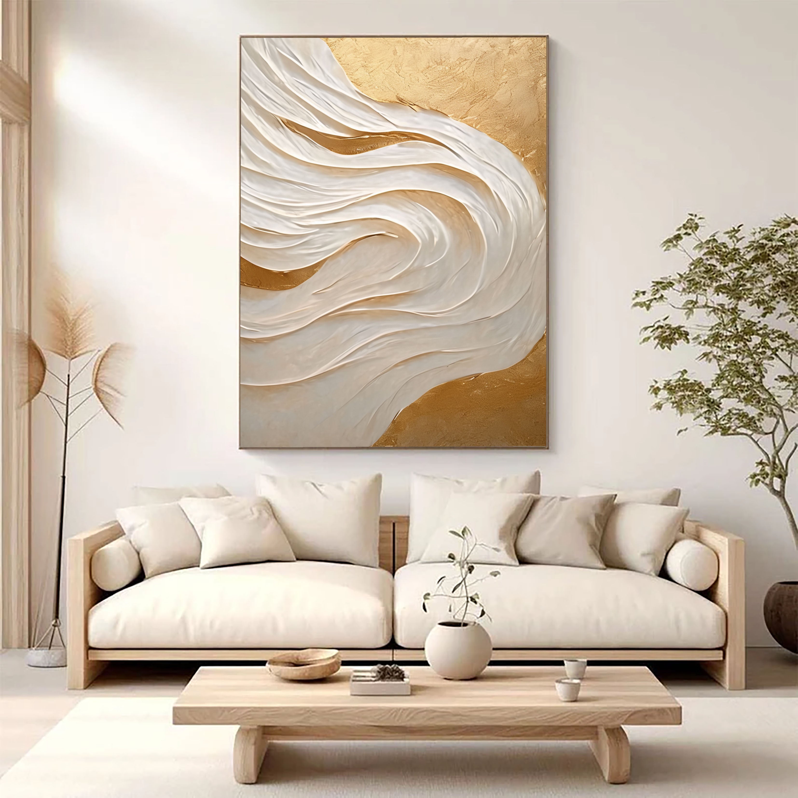 Textured Silk Flow | Gilded Tide