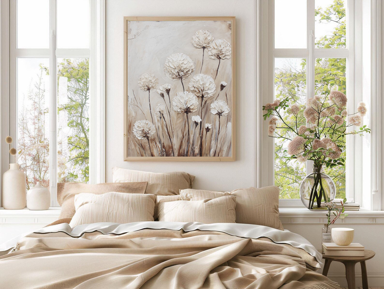 Textured Puff Blossoms | Cream Hues