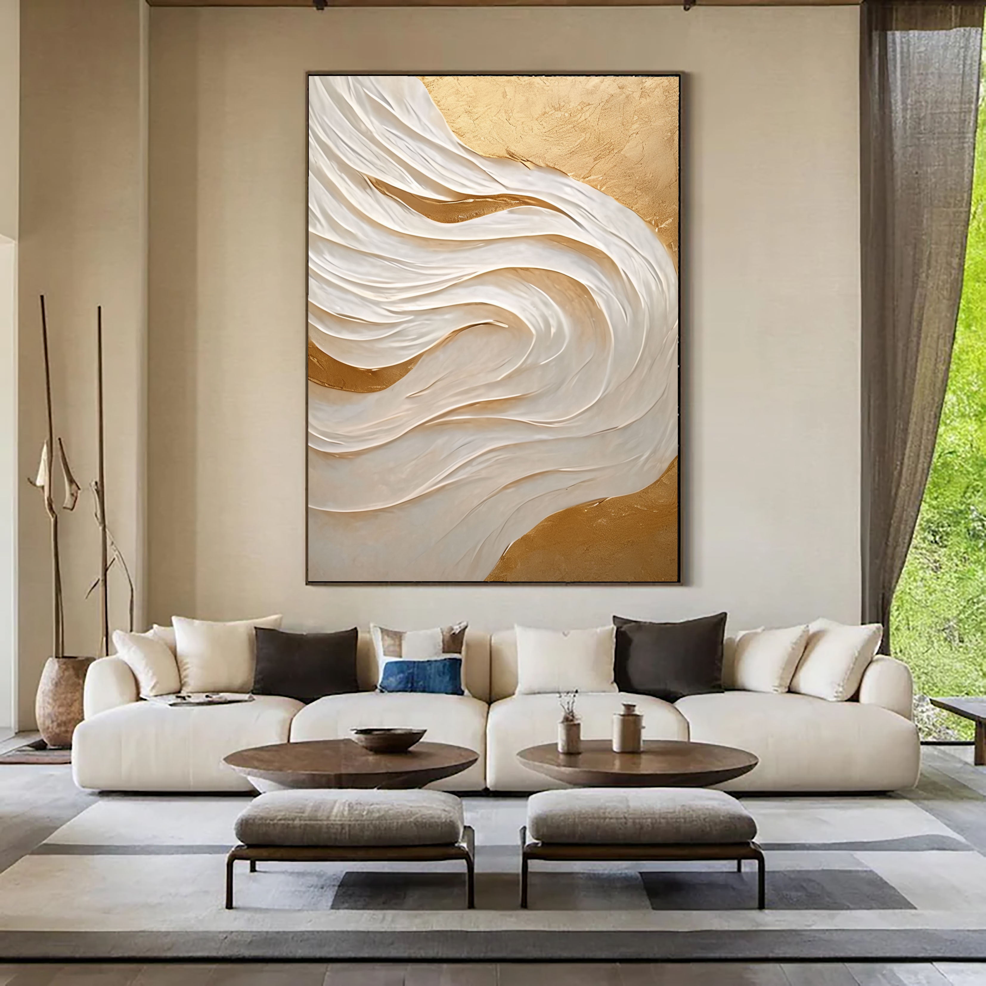 Textured Silk Flow | Gilded Tide