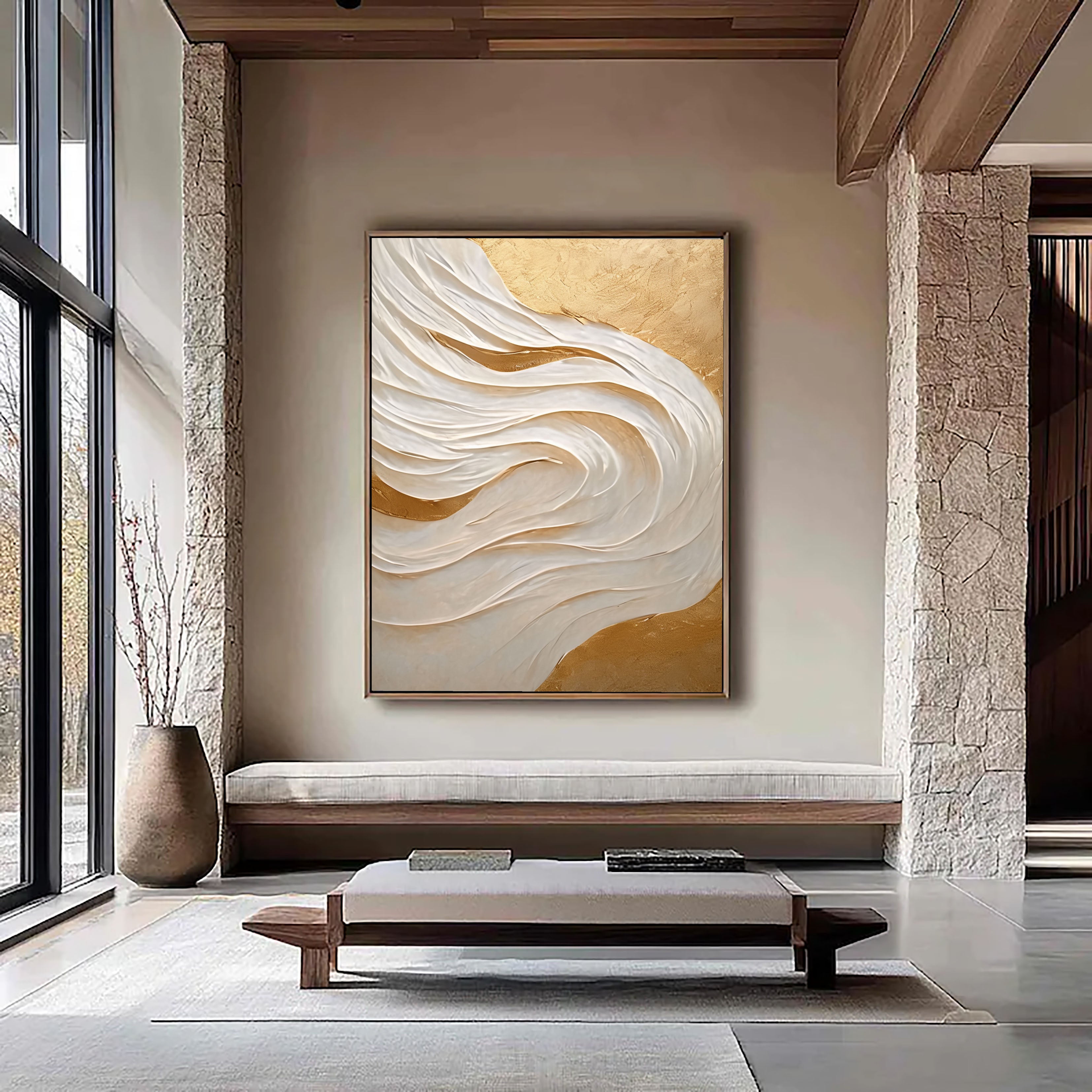 Textured Silk Flow | Gilded Tide