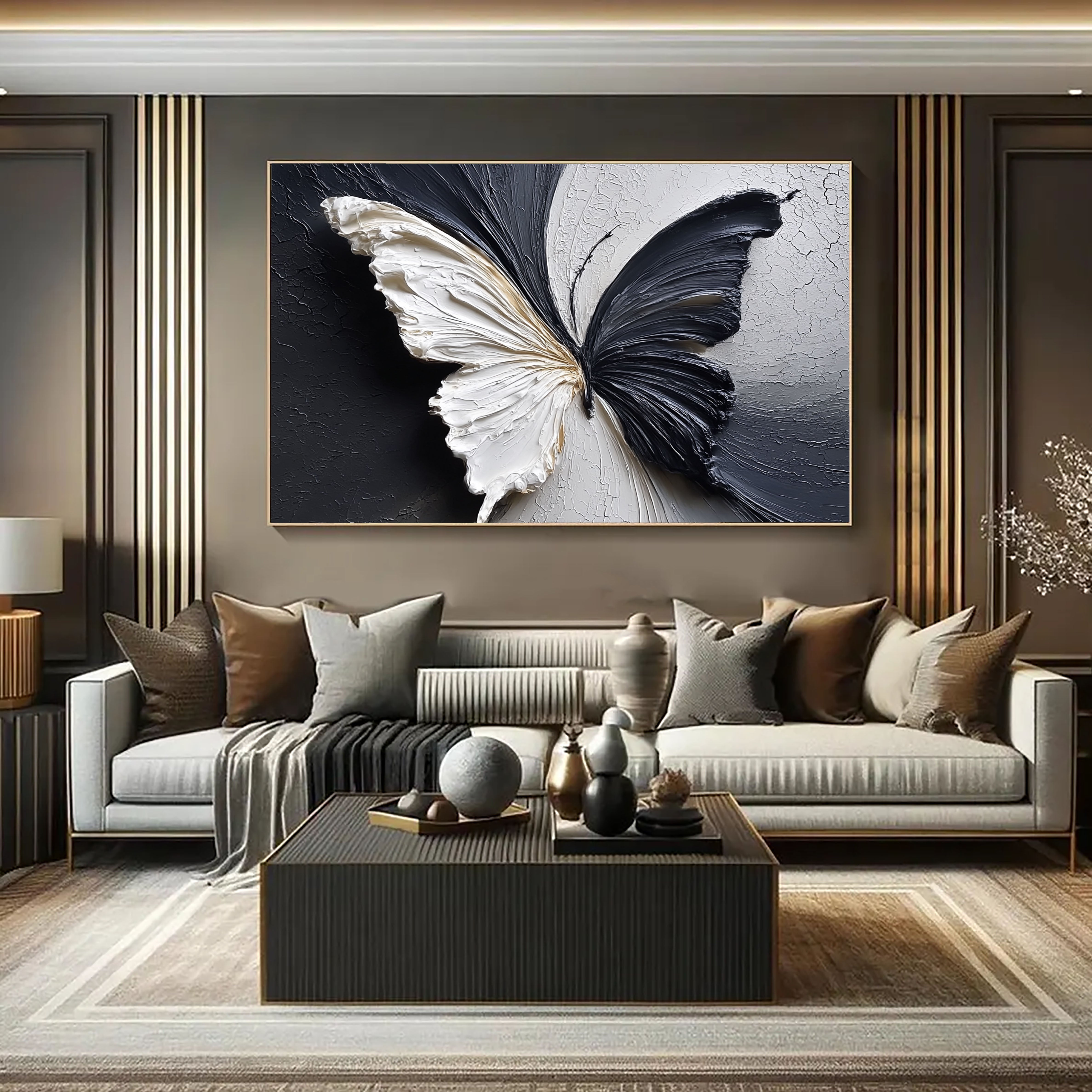 Textured Butterfly Opulence | Gilded Flutter