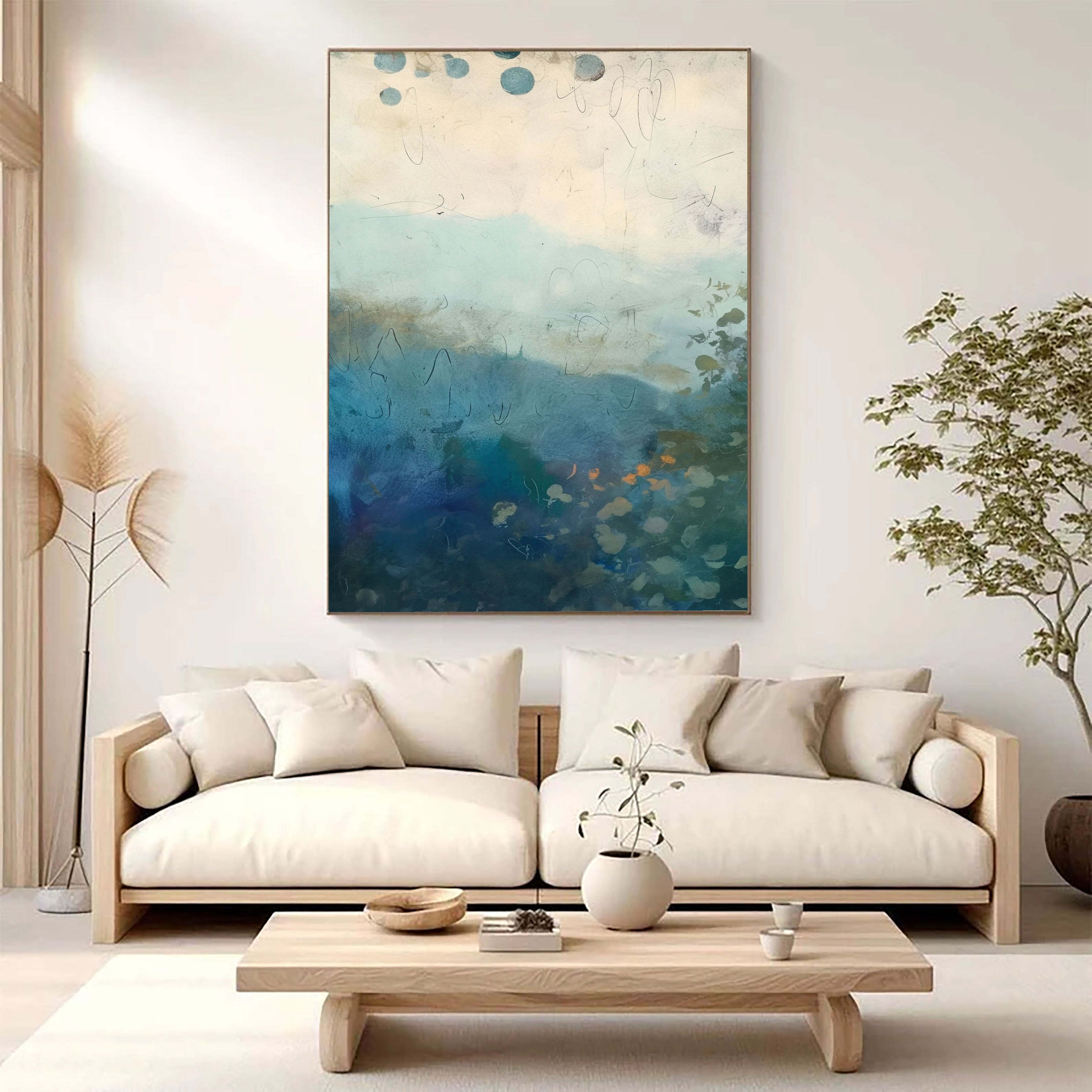 Textured Misty Horizons | Azure Hues