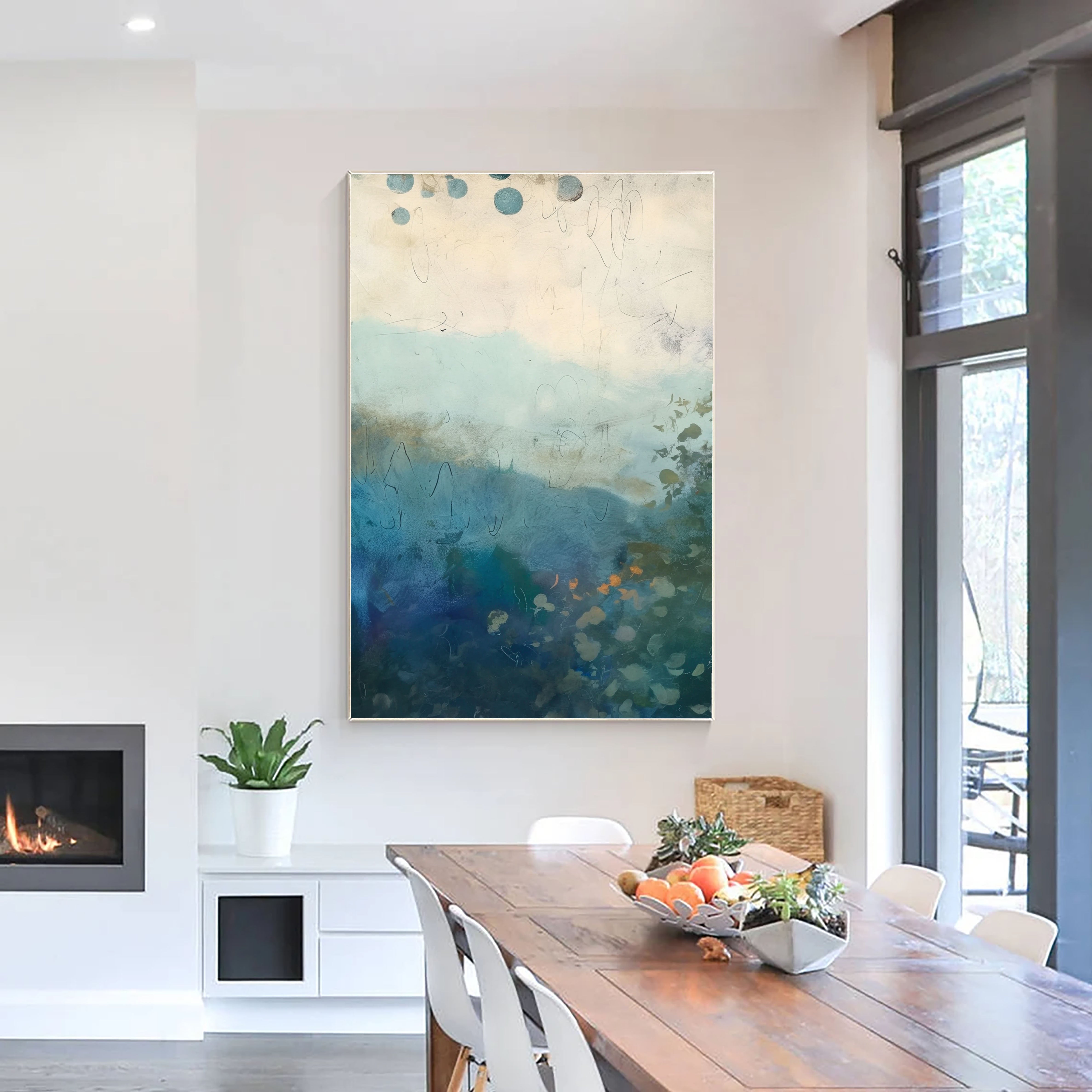 Textured Misty Horizons | Azure Hues