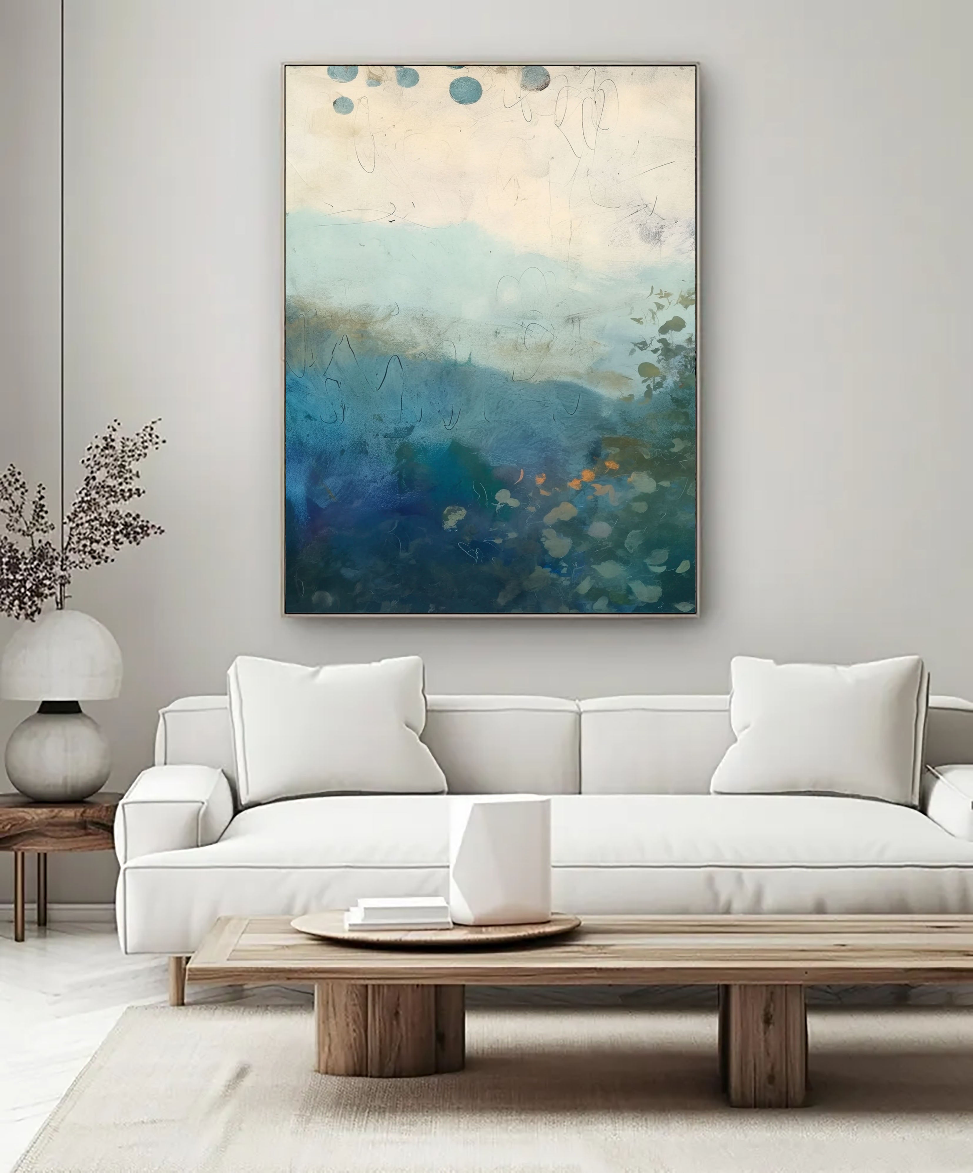 Textured Misty Horizons | Azure Hues