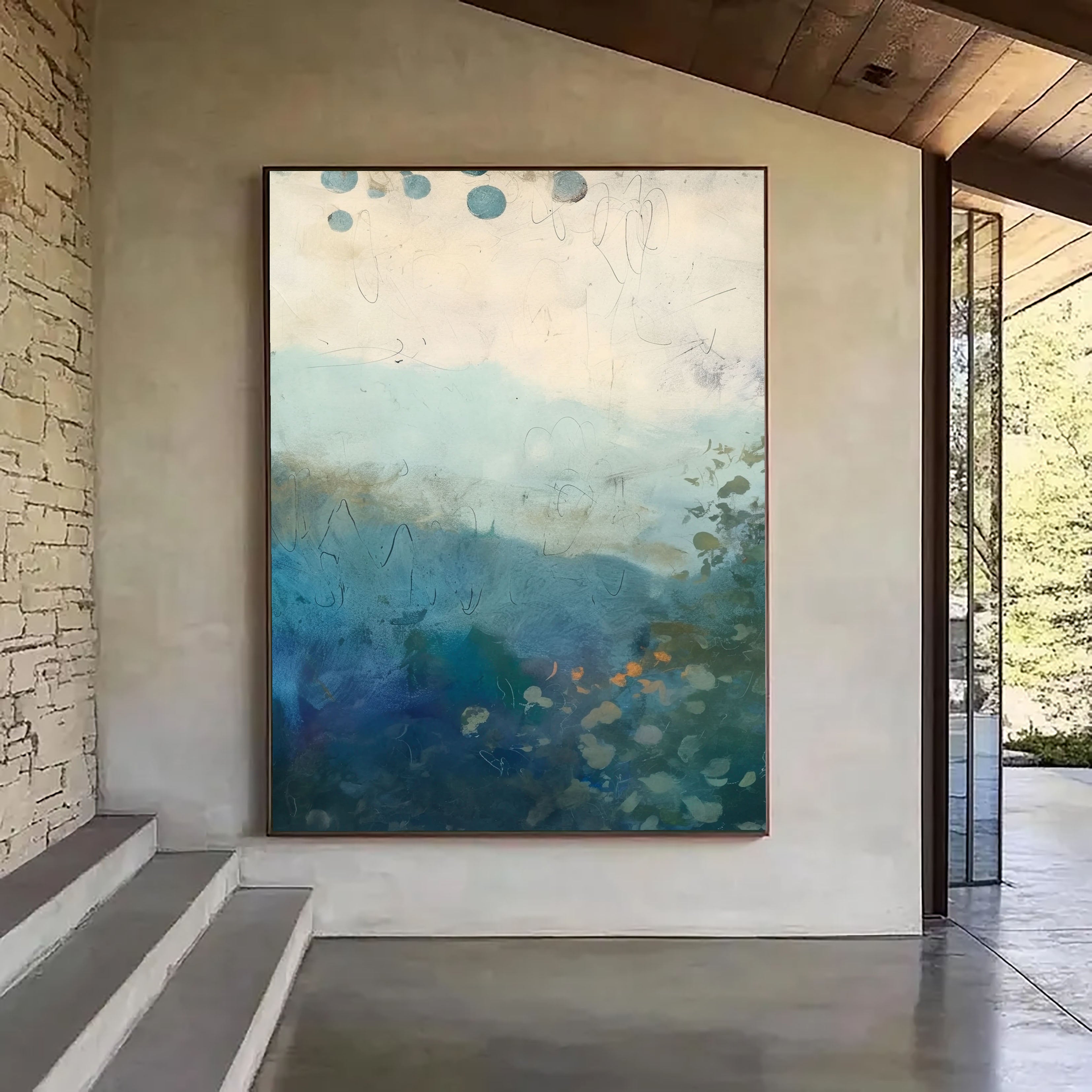Textured Misty Horizons | Azure Hues