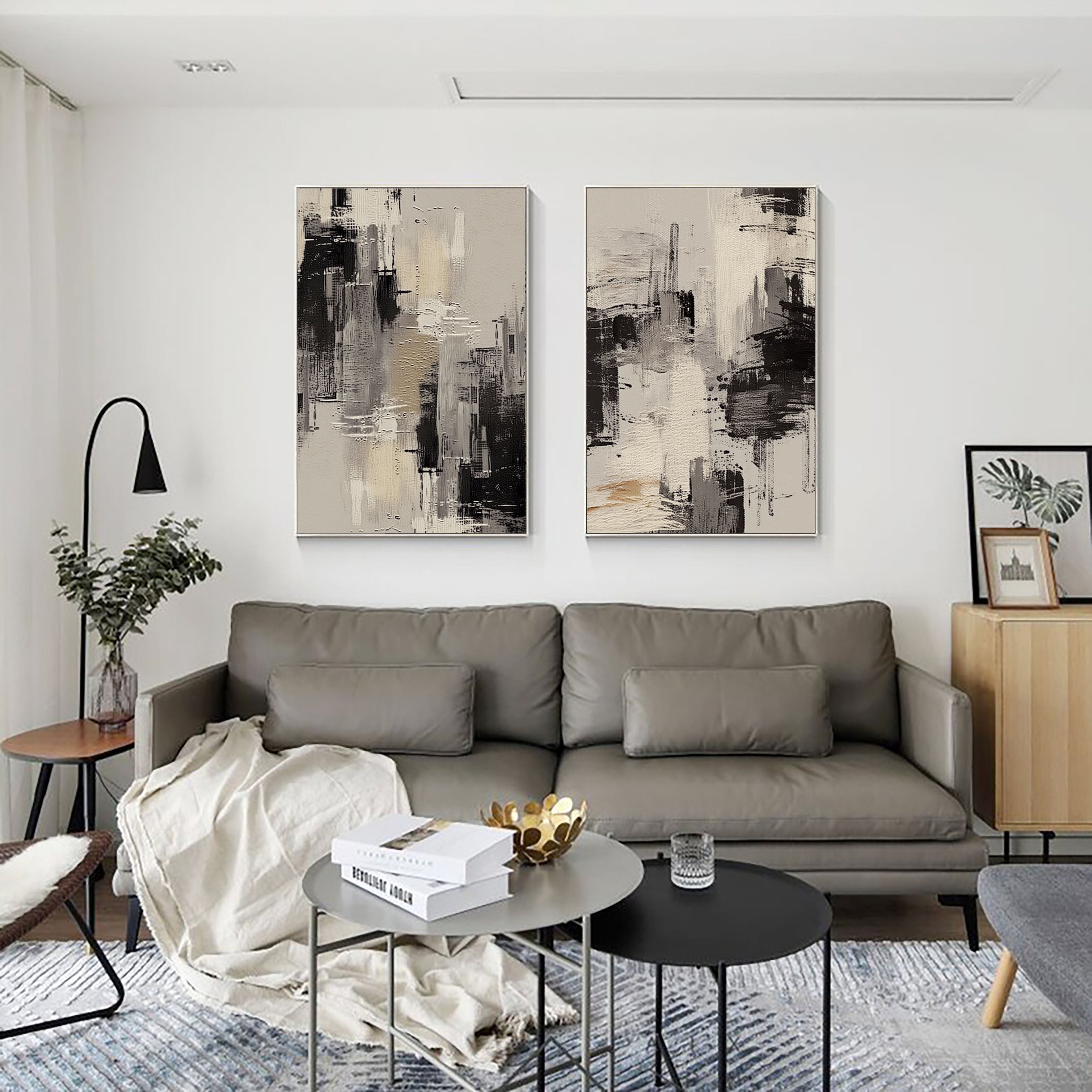 Minimalist Monochrome Brushstrokes | Urban Echo