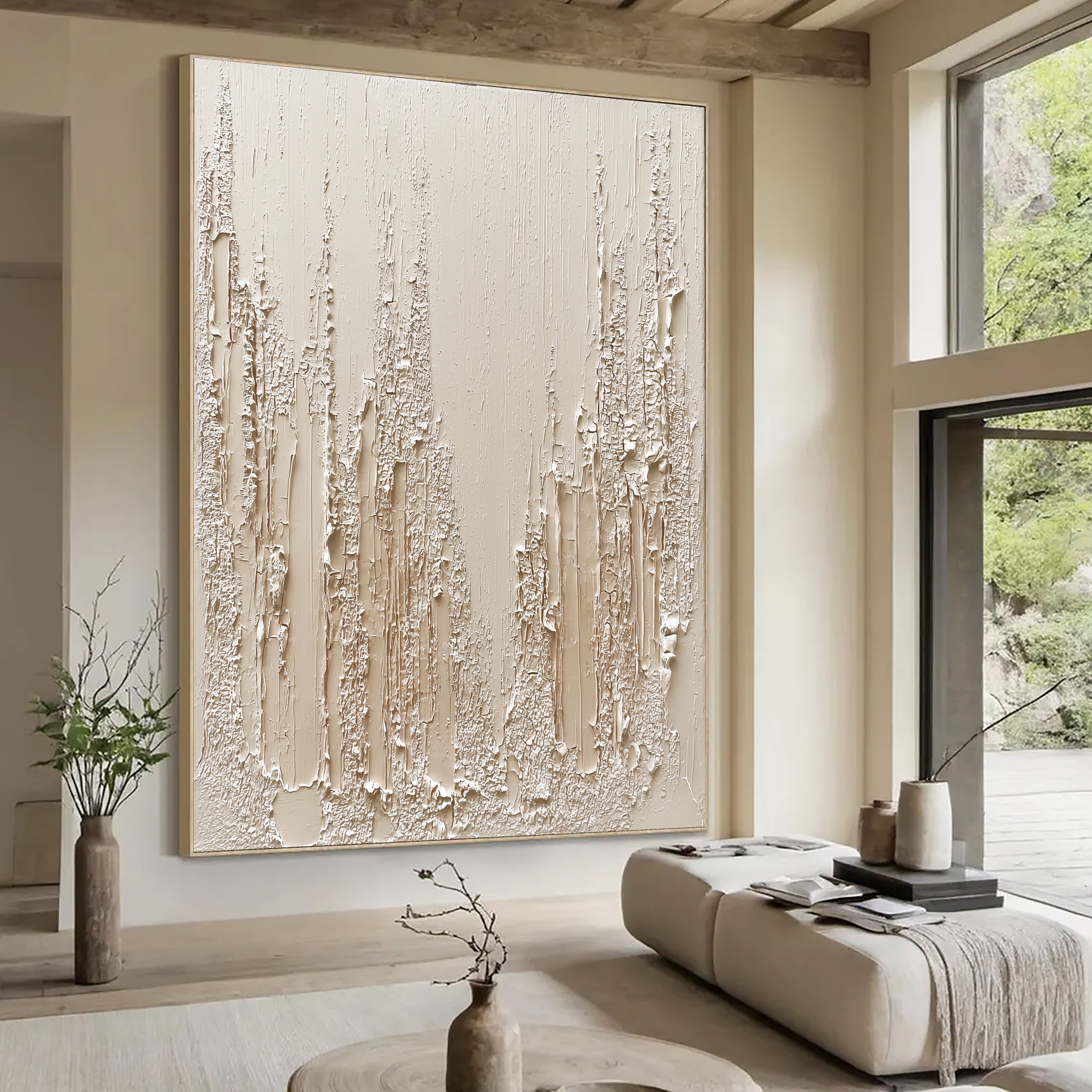 Textured Crackled Layers | Pale Beige