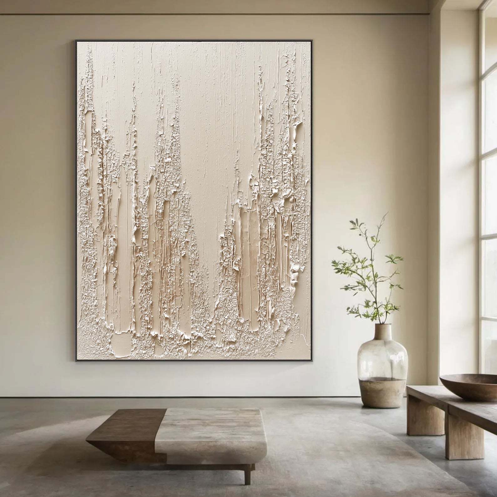 Textured Crackled Layers | Pale Beige