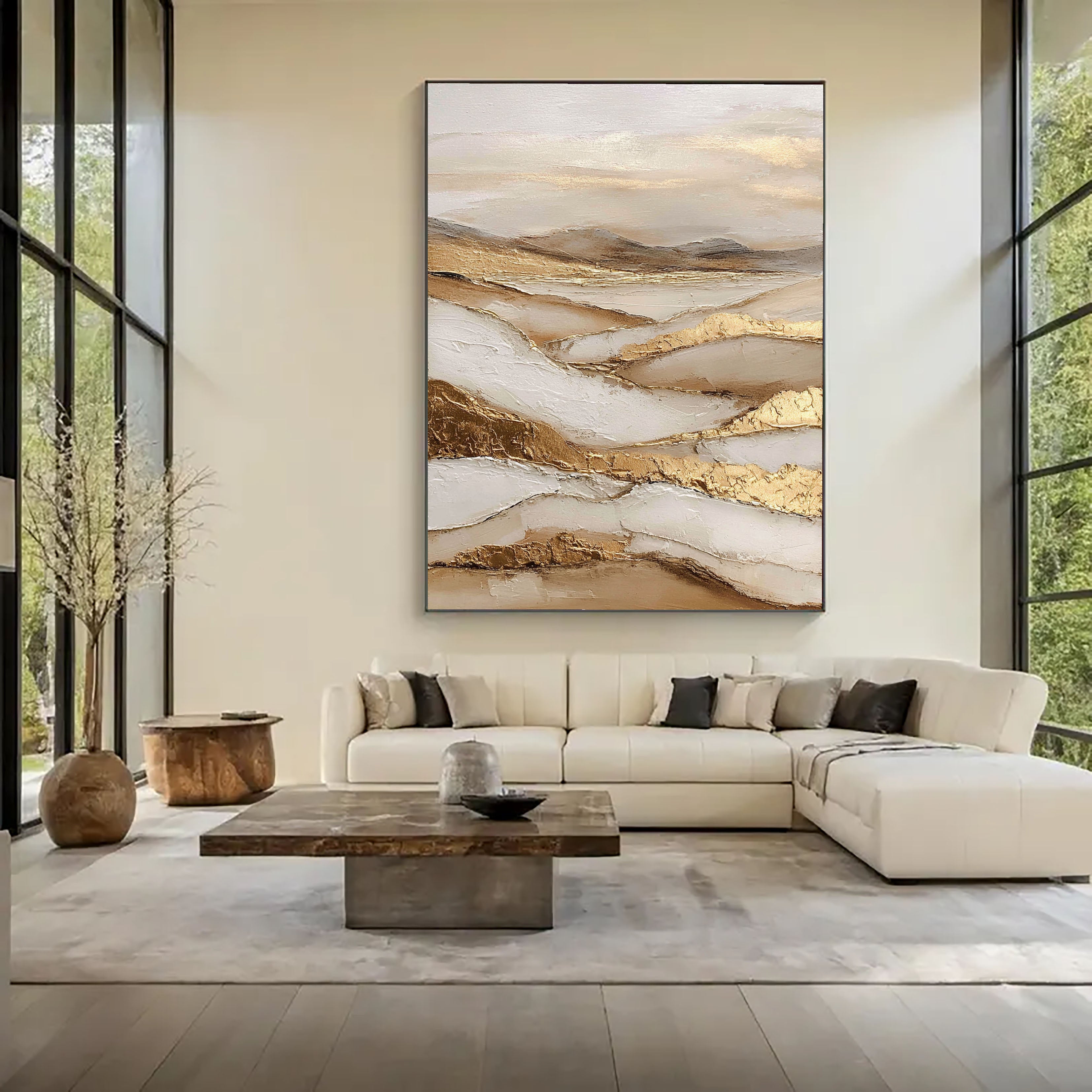 Textured Earthly Elegance | Golden Vista