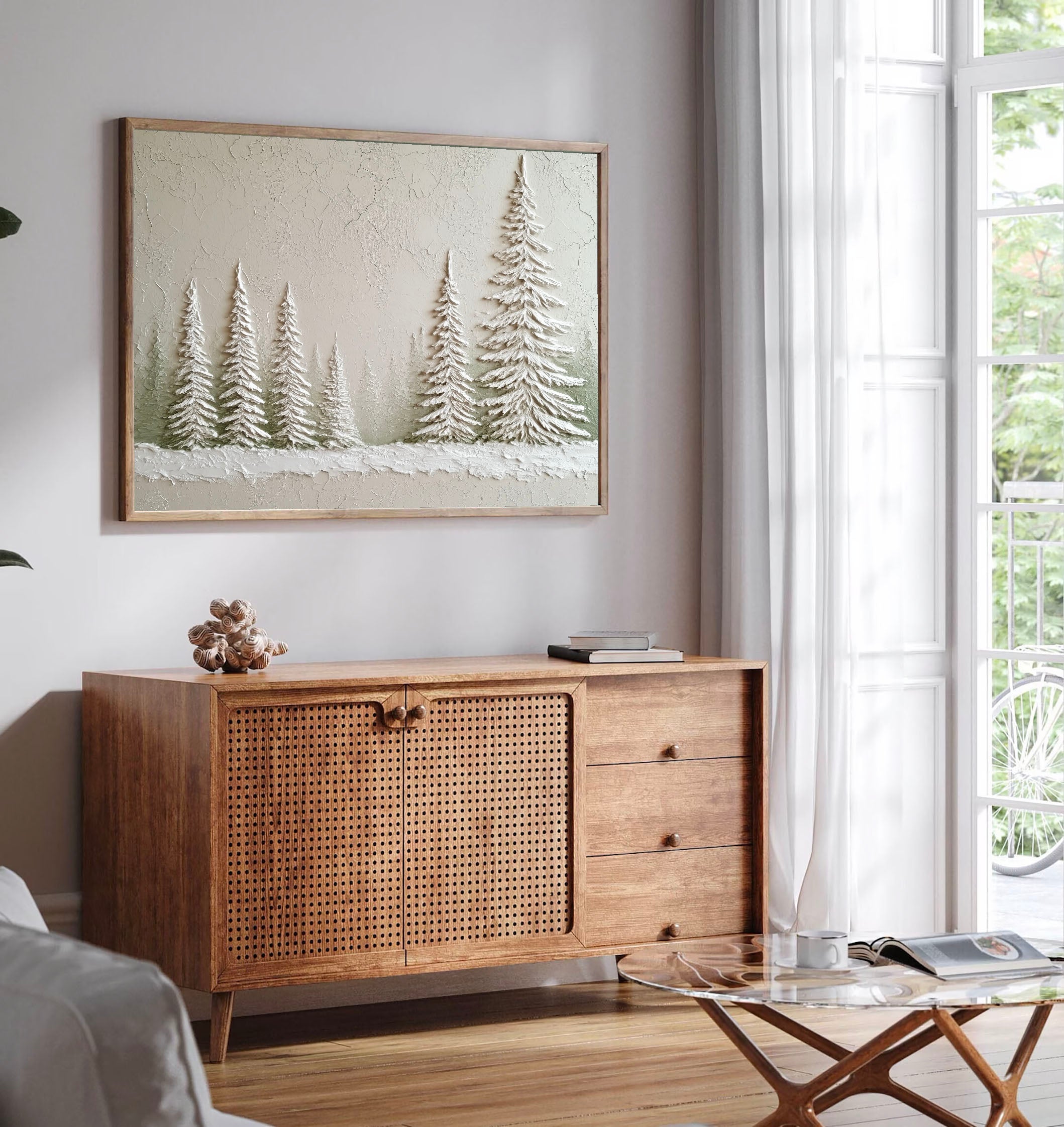 Textured Winter Pines | Frosted Groves