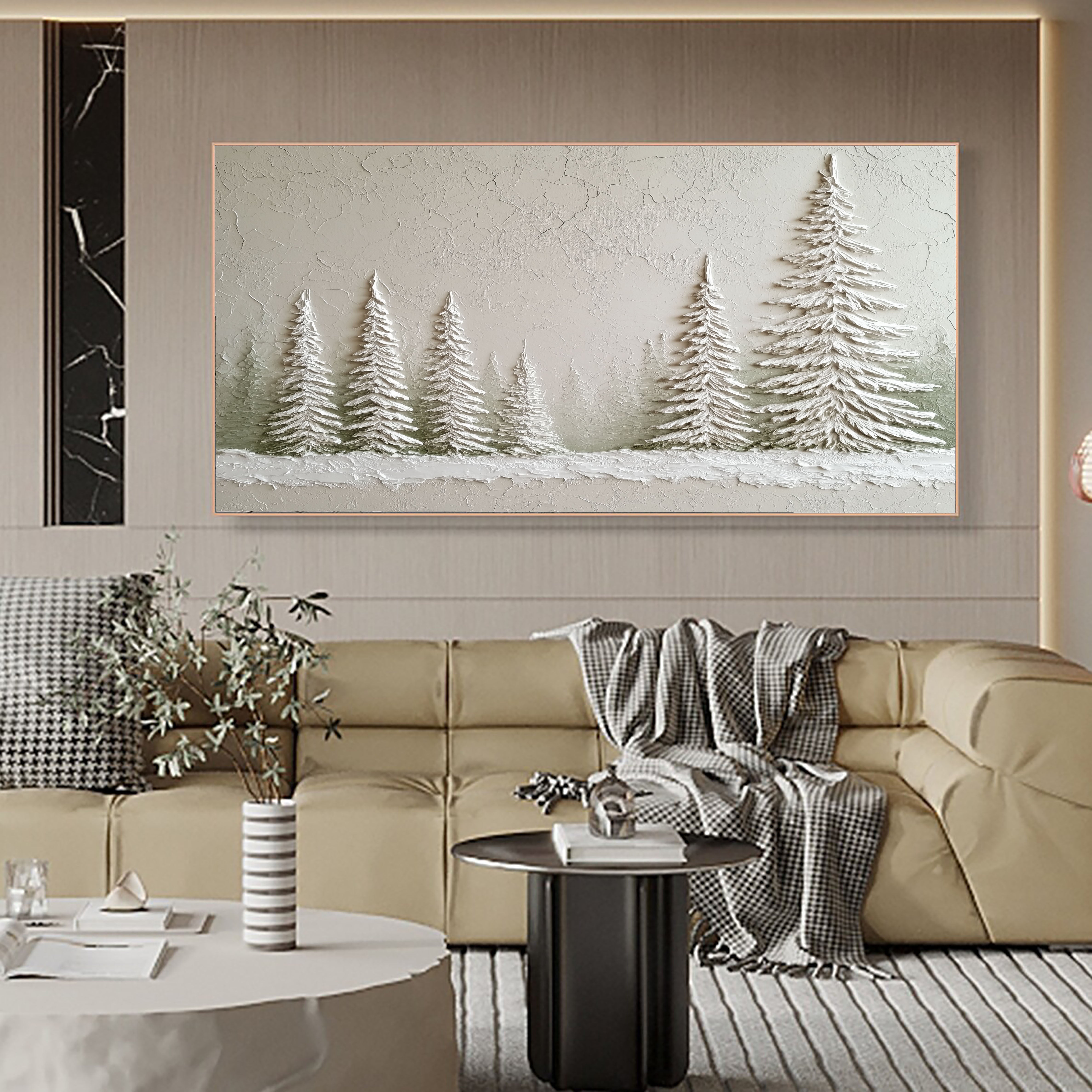 Textured Winter Pines | Frosted Groves