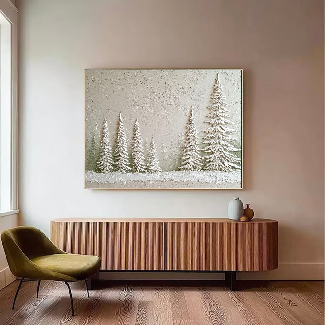 Textured Winter Pines | Frosted Groves