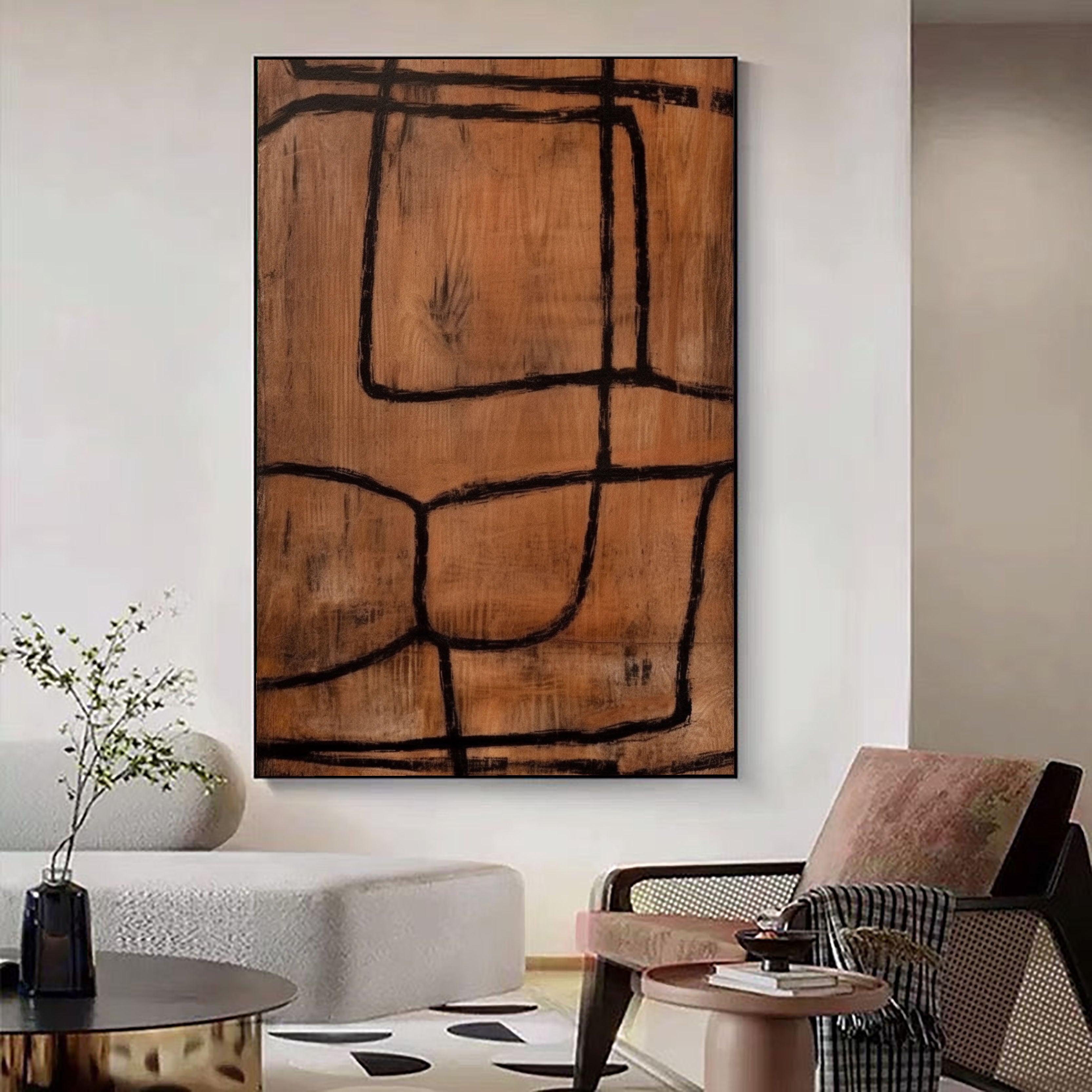 Rustic Line Harmony | Earthy Grid