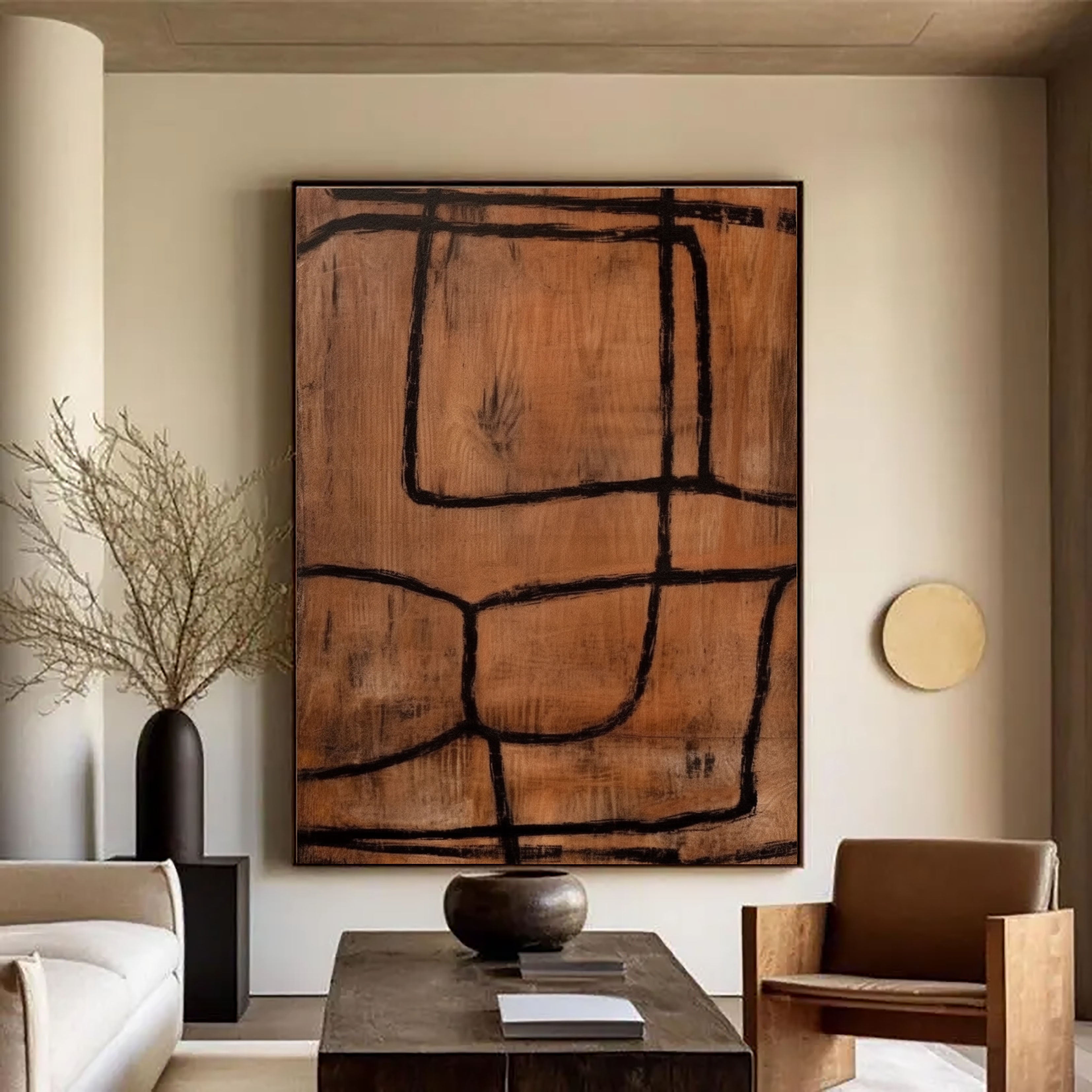 Rustic Line Harmony | Earthy Grid