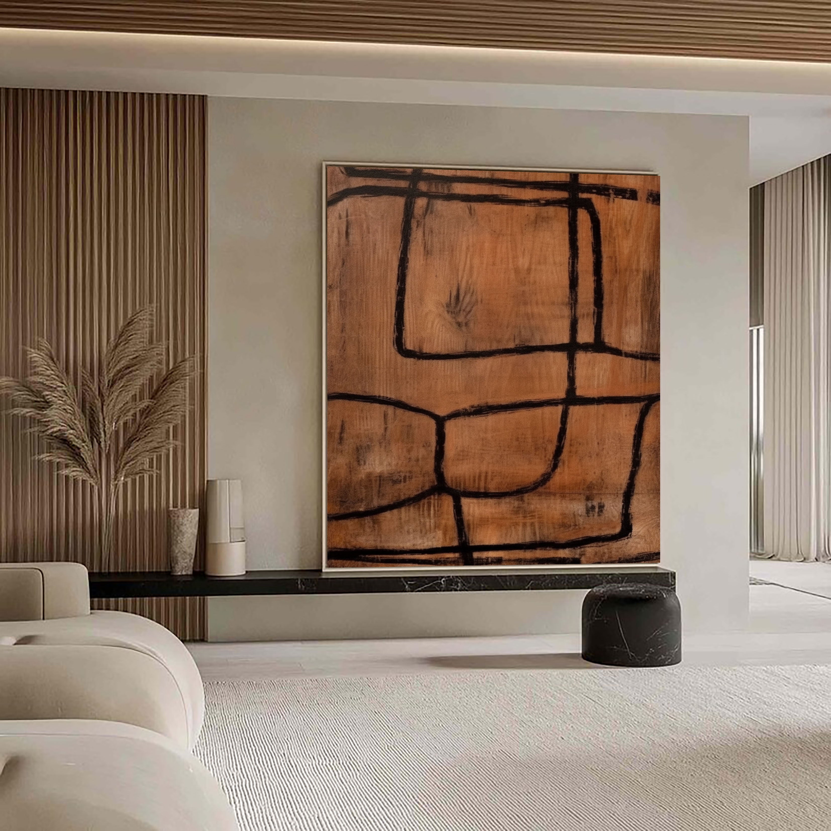 Rustic Line Harmony | Earthy Grid