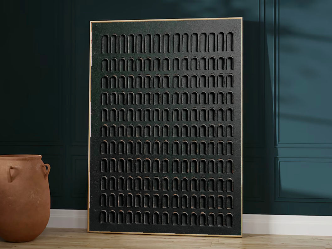Textured Arch Array | Charcoal Black